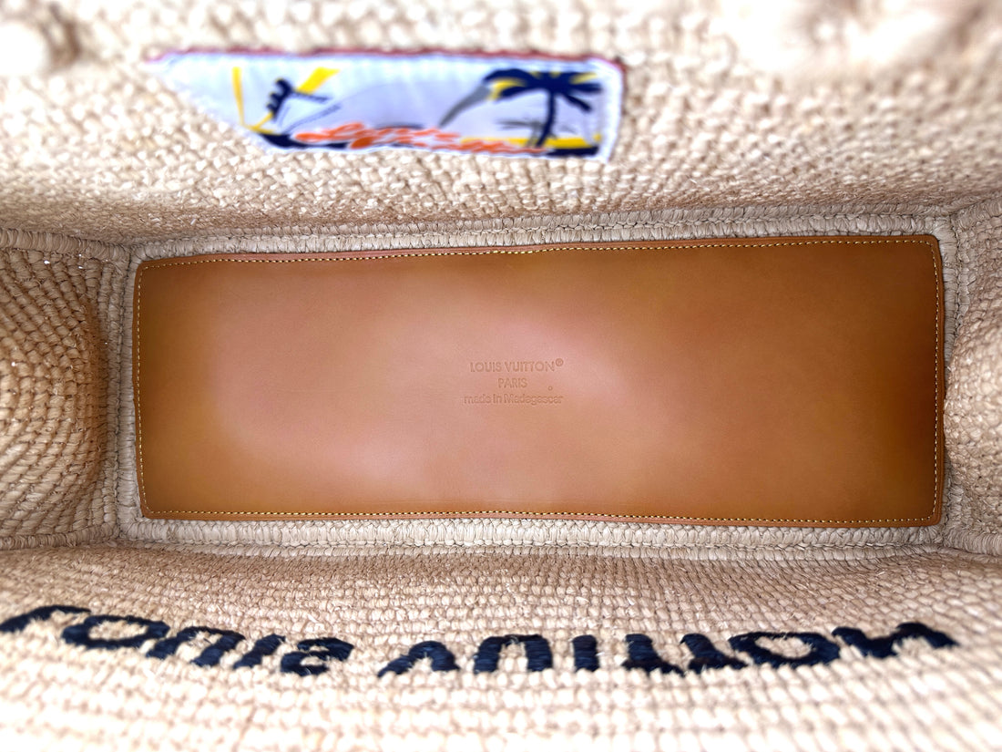Louis Vuitton Natural Raffia Summer Shopper Tote Bag LV3275