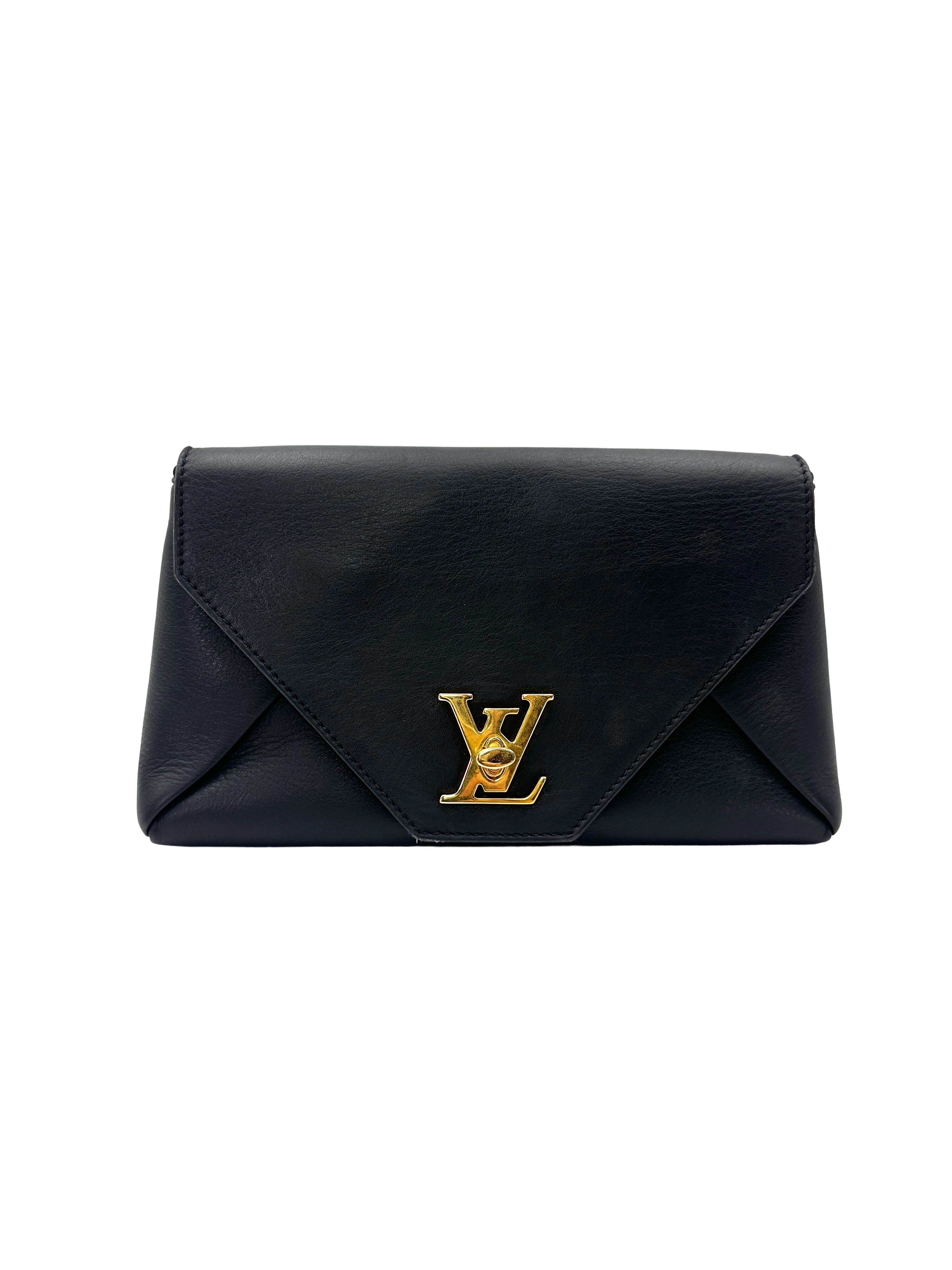 Louis Vuitton Love Note Black Leather Clutch LV3273