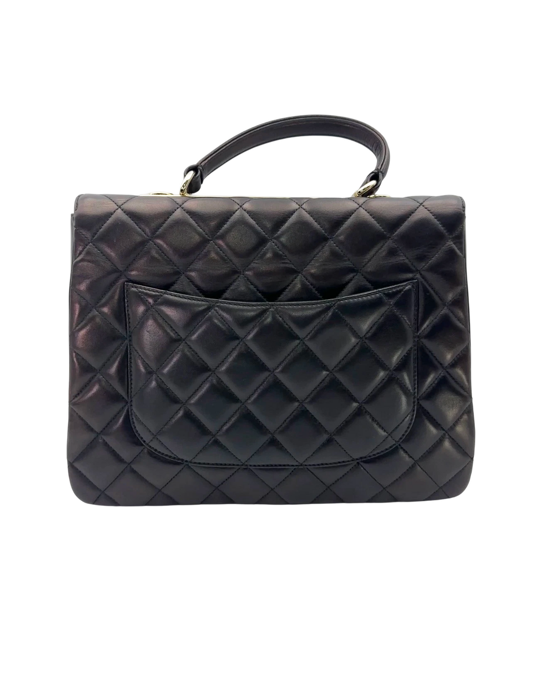 Chanel Trendy CC Black Quilted Leather Top Handle Bag(19***87) CC2494