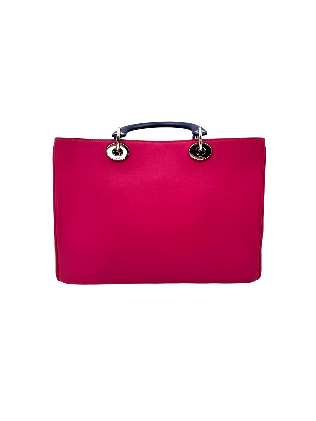 Christian Dior Diorissimo Pink/Blue Leather Handle Bag DR908