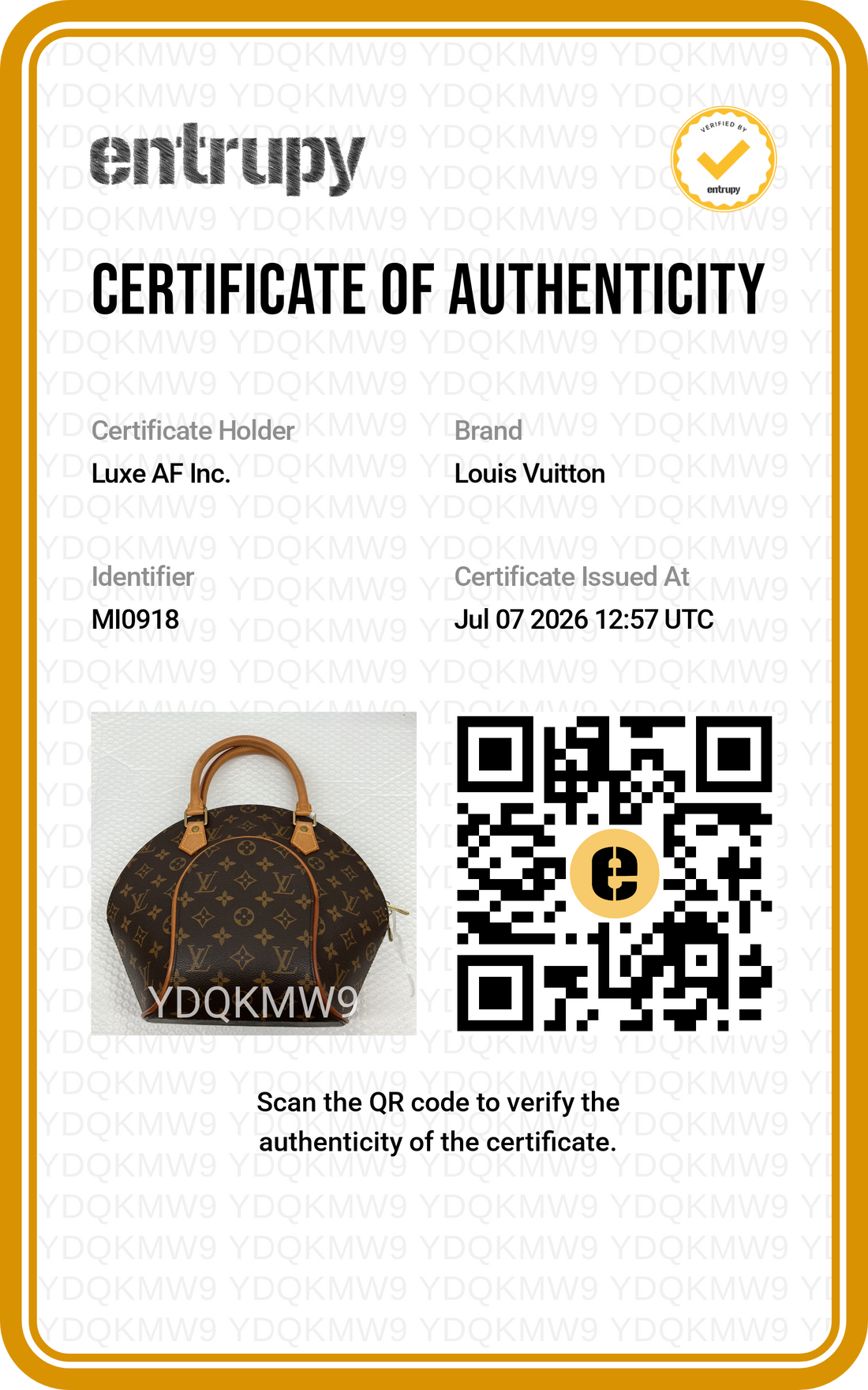 Louis Vuitton Ellipse MM Monogram Canvas Handle Bag LV3278