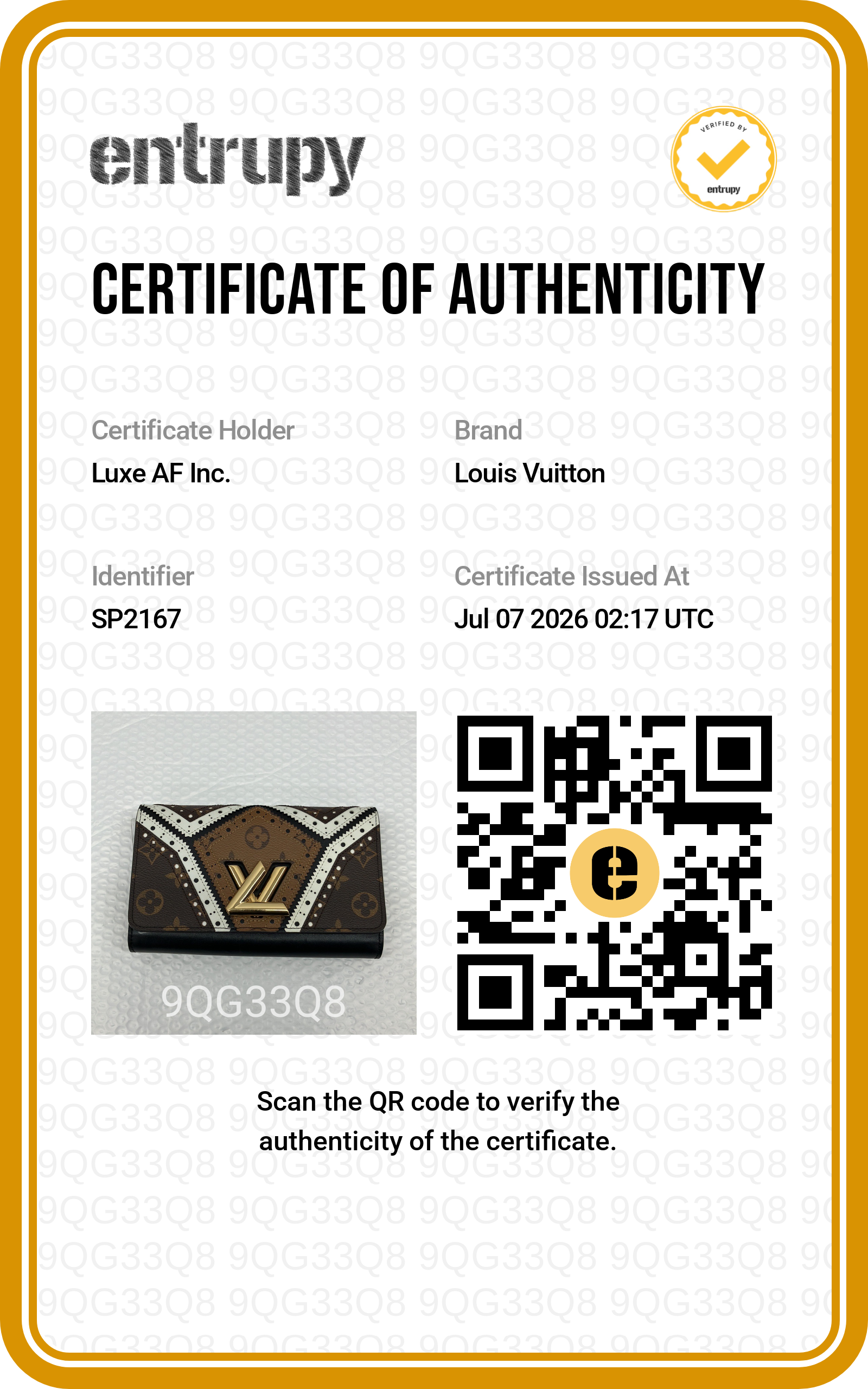 Louis Vuitton Twist Brogue Monogram Reverse Wallet On Chain LV3269