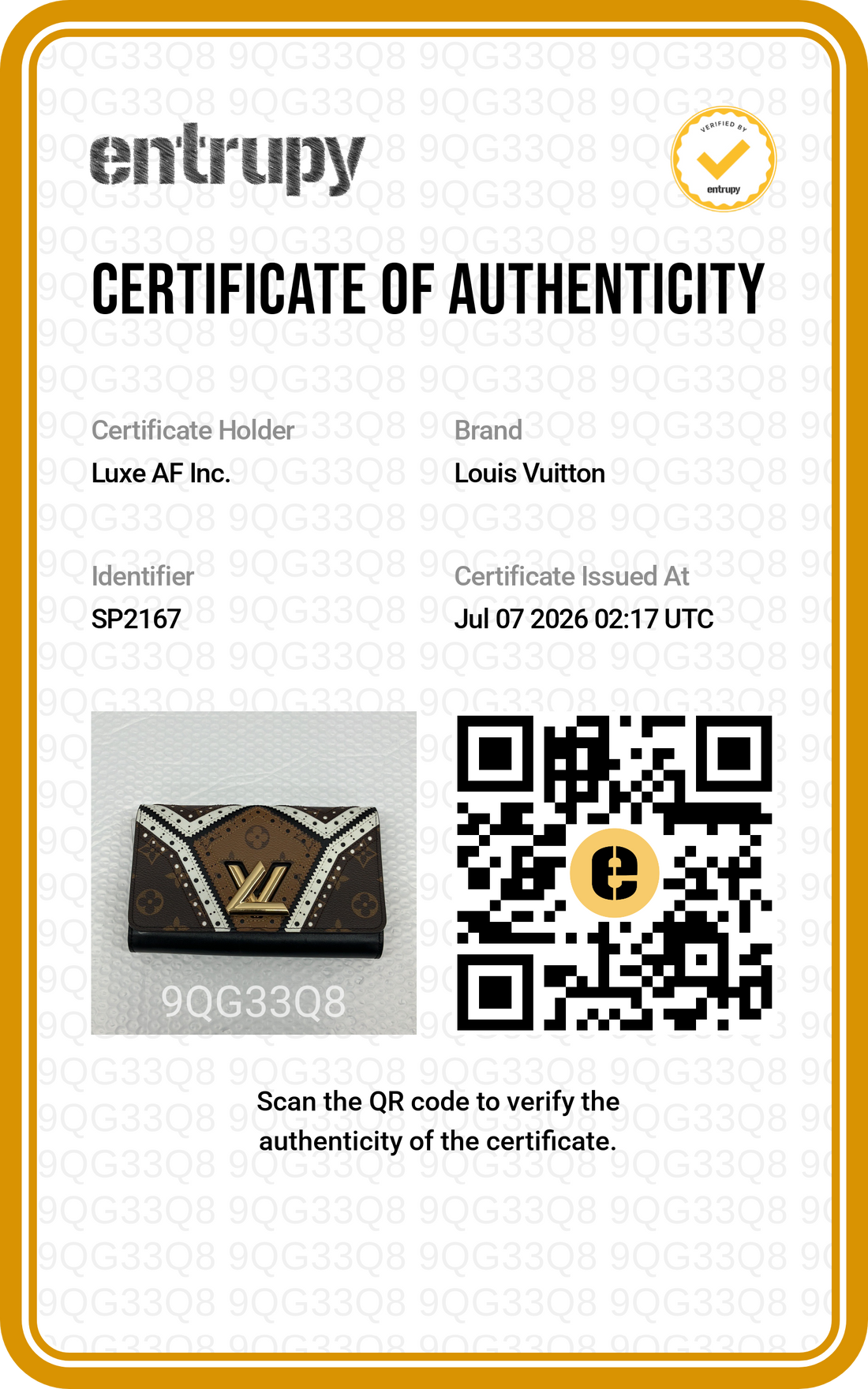 Louis Vuitton Twist Brogue Monogram Reverse Wallet On Chain LV3269
