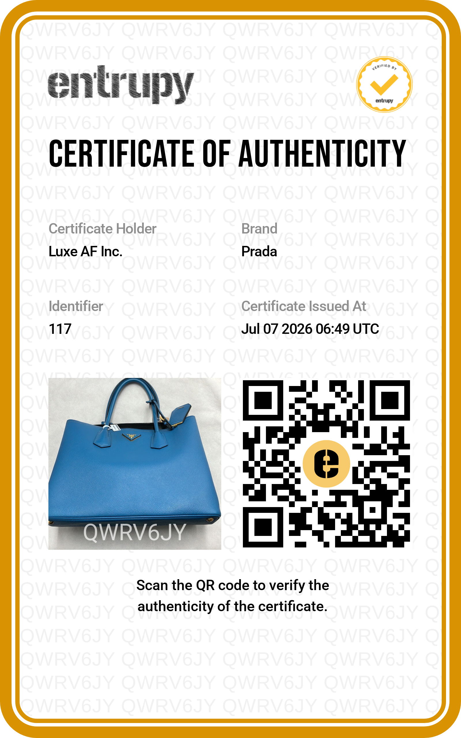 Prada Double Blue Saffiano Cuir Leather Handle Bag PR545