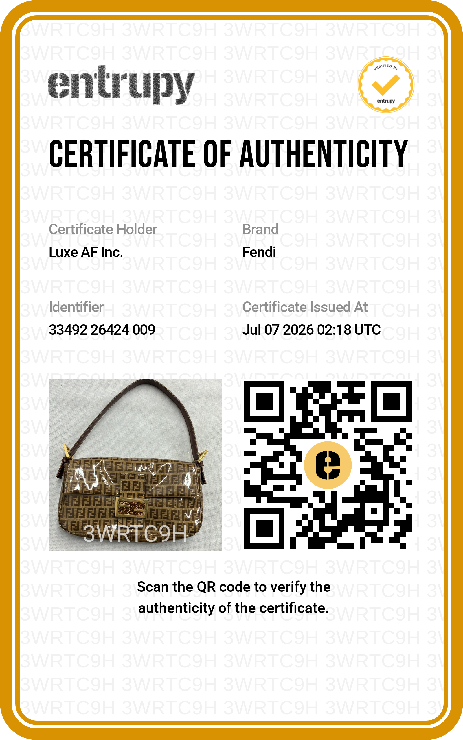 Fendi Zucchino Canvas Baguette Shoulder Bag FF131