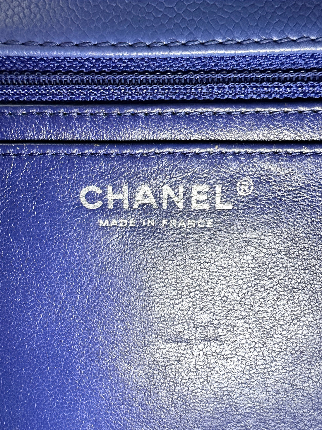 Chanel Classic Flap Blue Quilted Leather Jumbo Shoulder Bag With Silver Buckle(12***90) CC2500