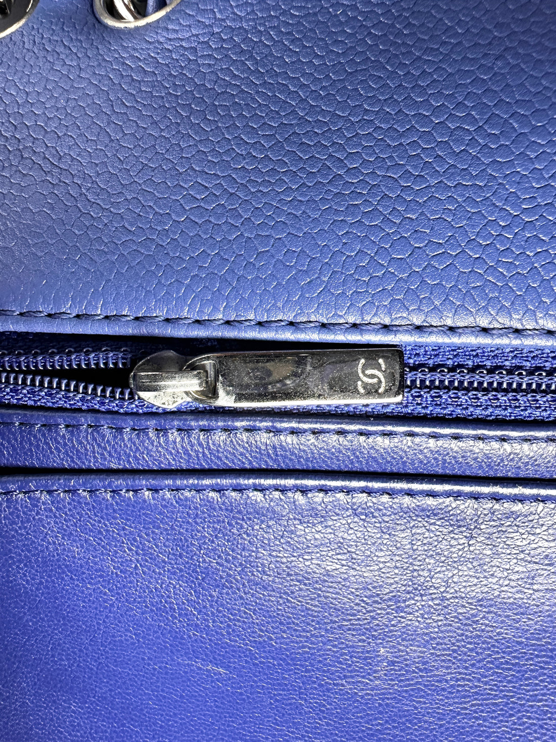 Chanel Classic Flap Blue Quilted Leather Jumbo Shoulder Bag With Silver Buckle(12***90) CC2500