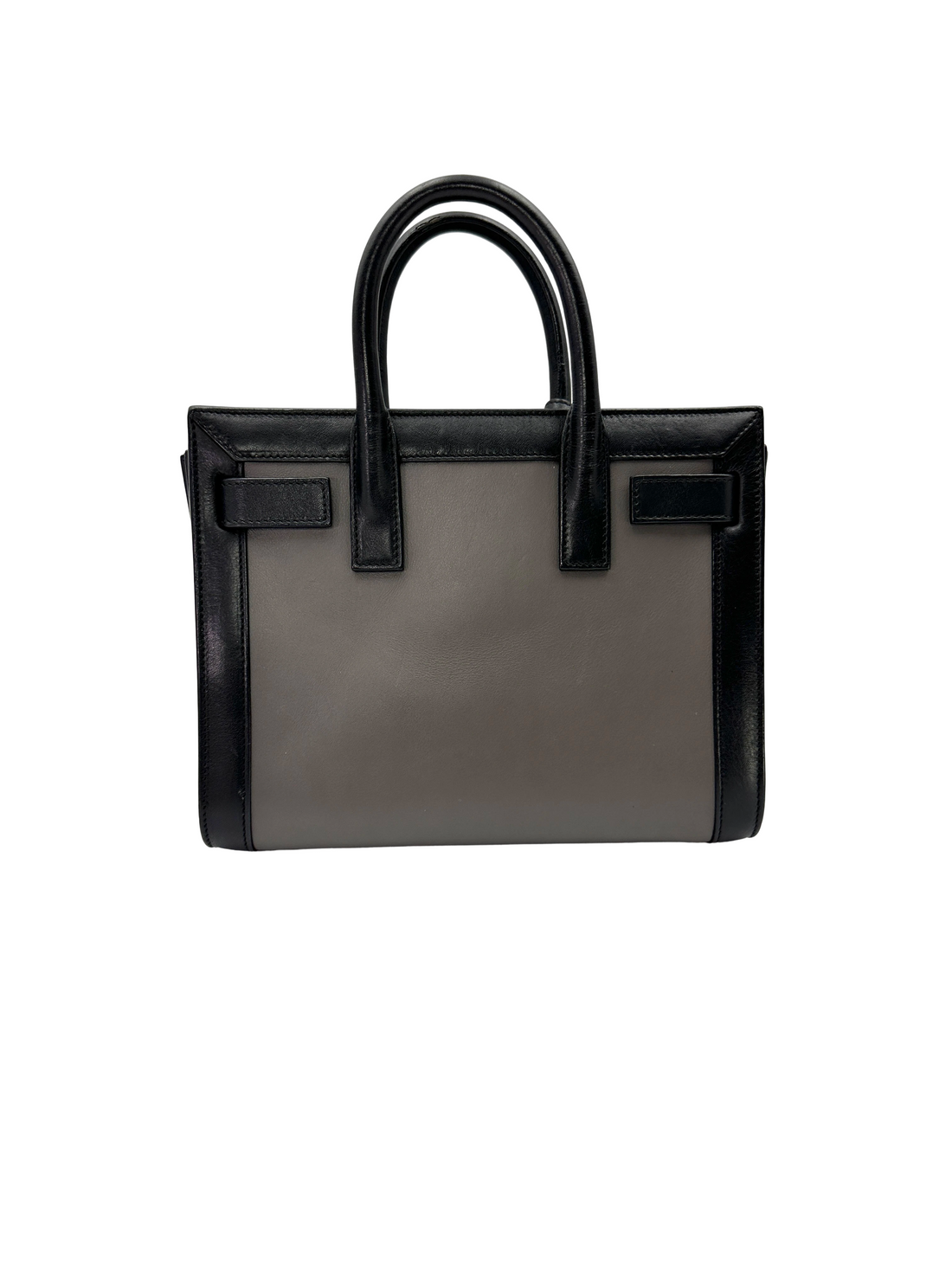 Saint Laurent Sac de Jour Black Two-Tone Leather Medium Size Handle Bag SL285
