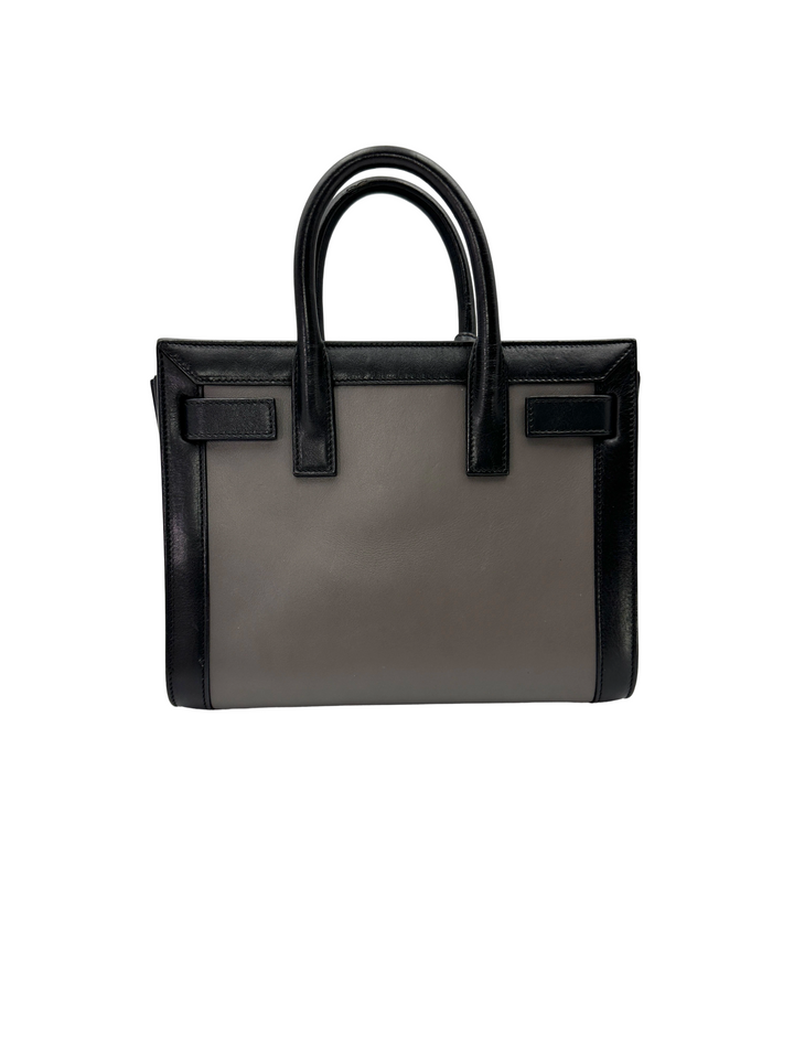 Saint Laurent Sac de Jour Black Two-Tone Leather Medium Size Handle Bag SL285
