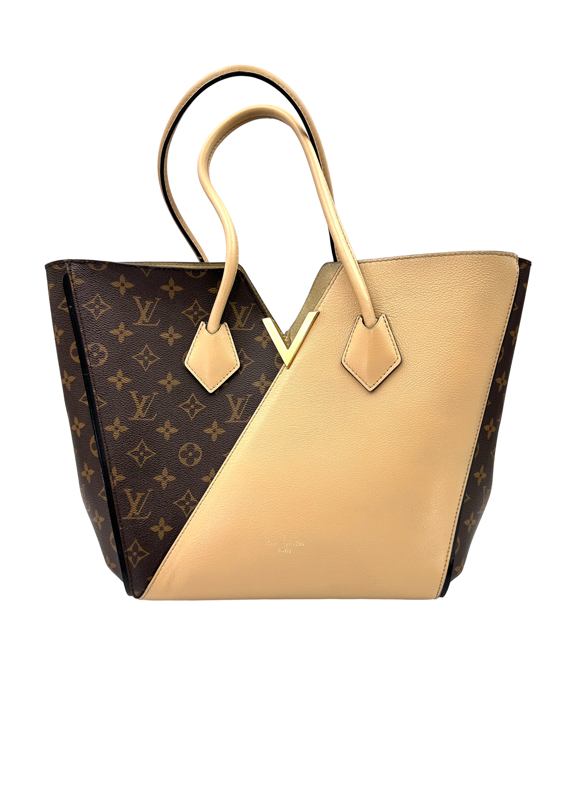 Louis Vuitton Kimono Monogram Canvas & Beige Leather Handle Bag LV3279