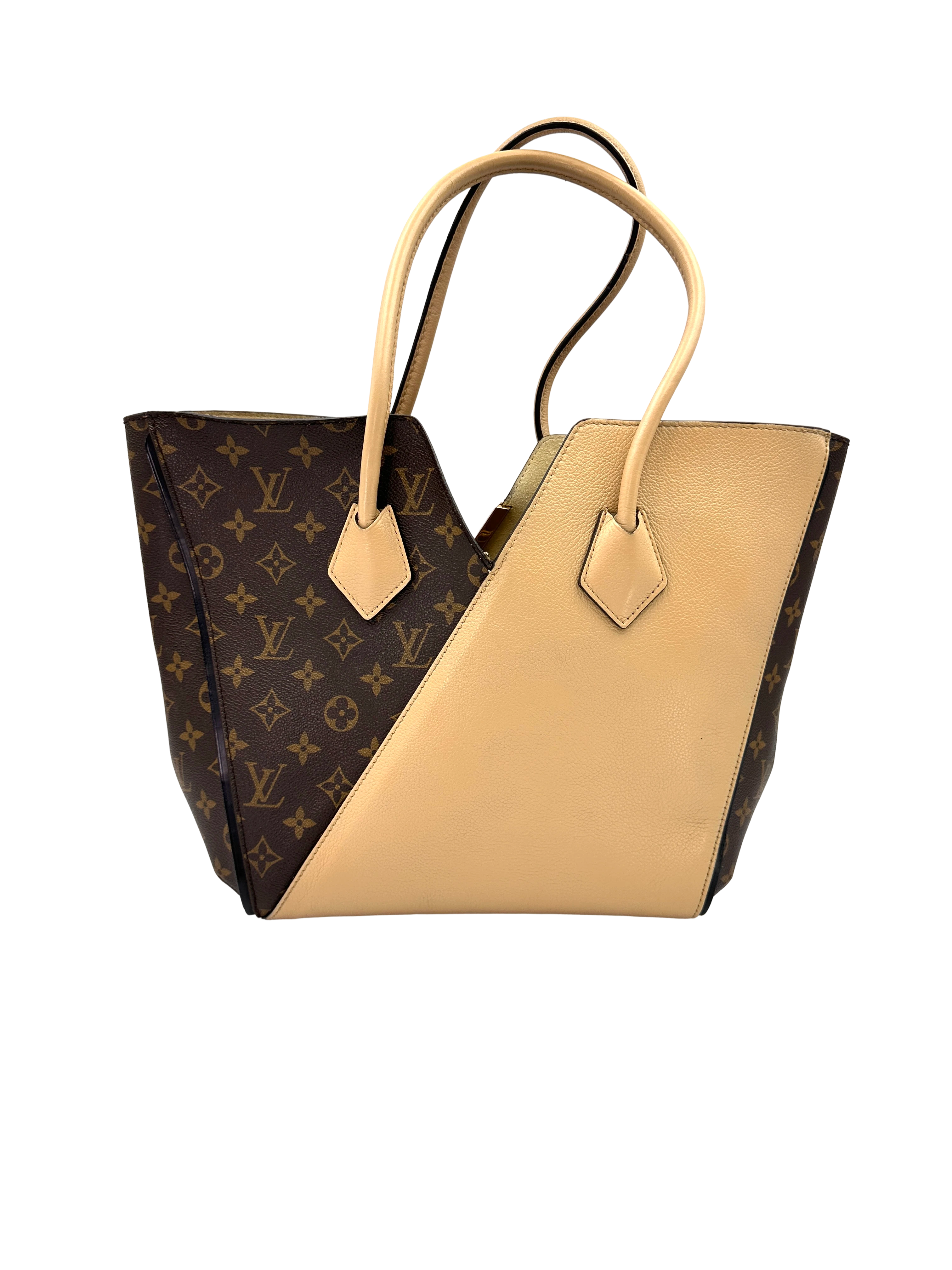 Louis Vuitton Kimono Monogram Canvas & Beige Leather Handle Bag LV3279