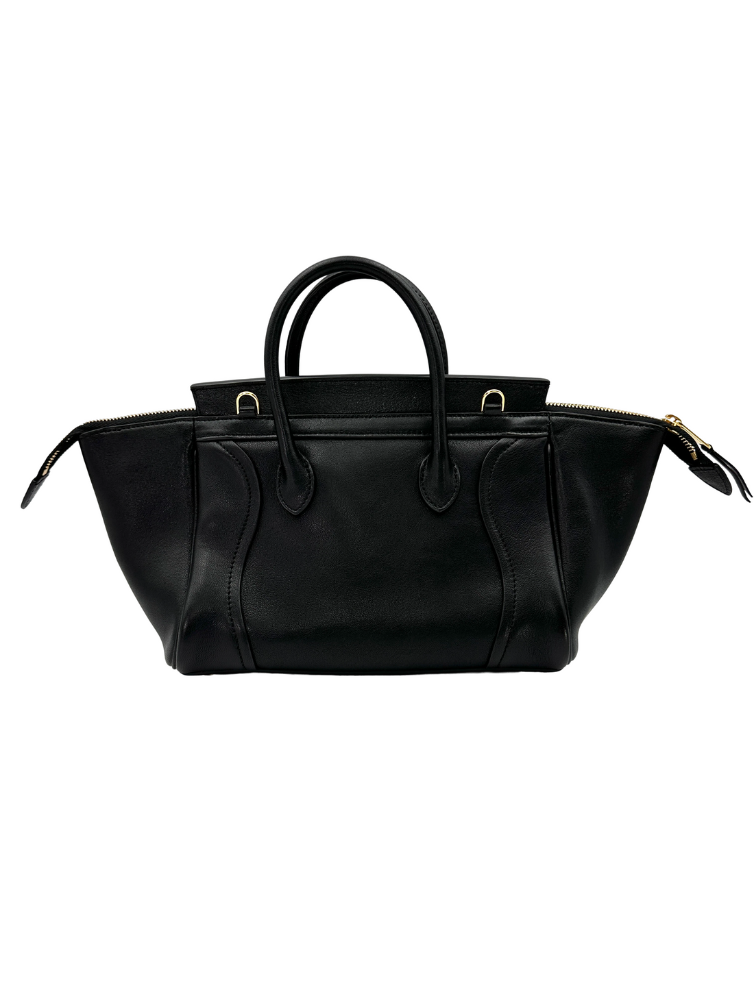 Celine Luggage Black Leather Handle Bag CEQ