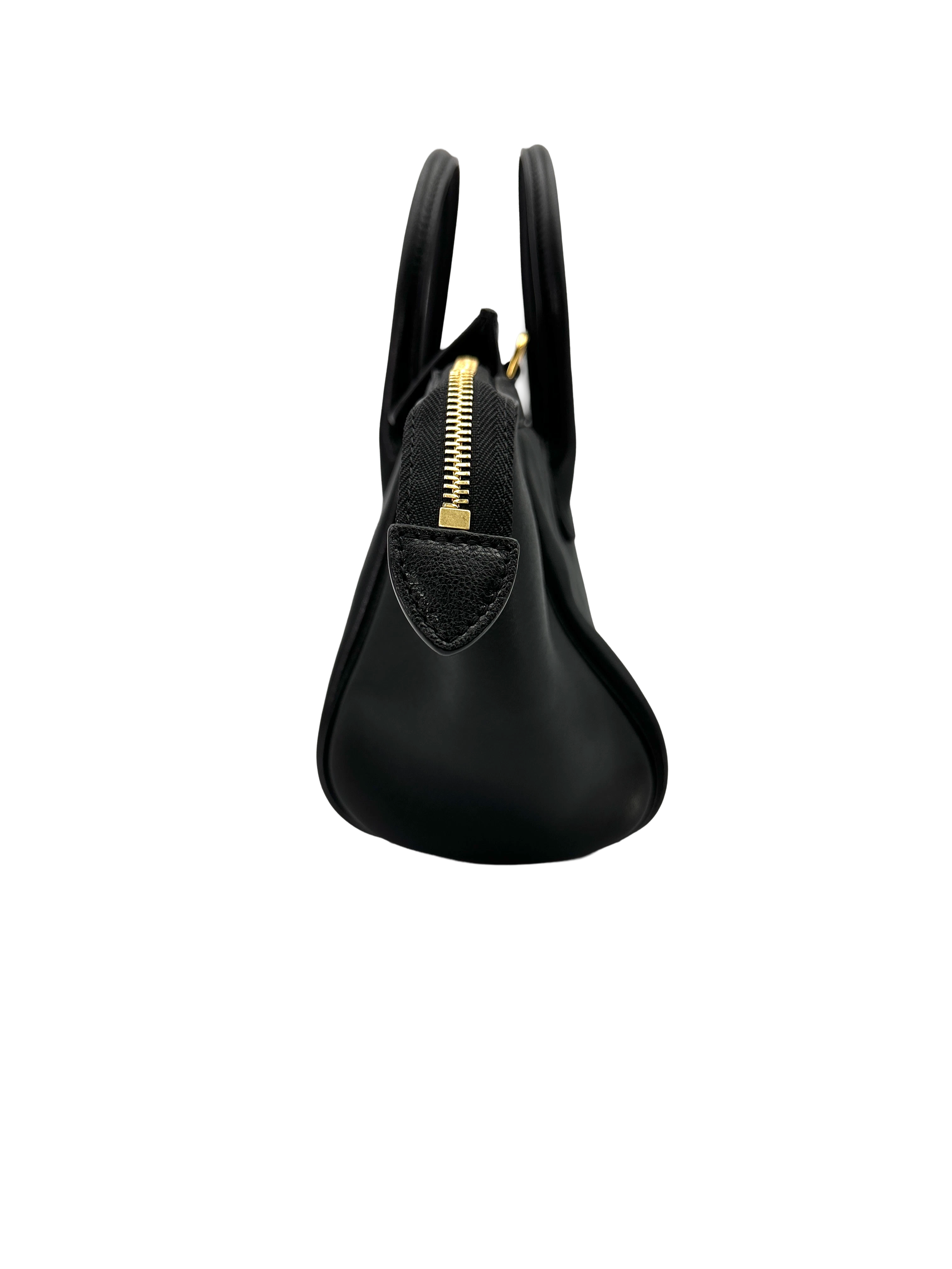 Celine Luggage Black Leather Handle Bag CEQ