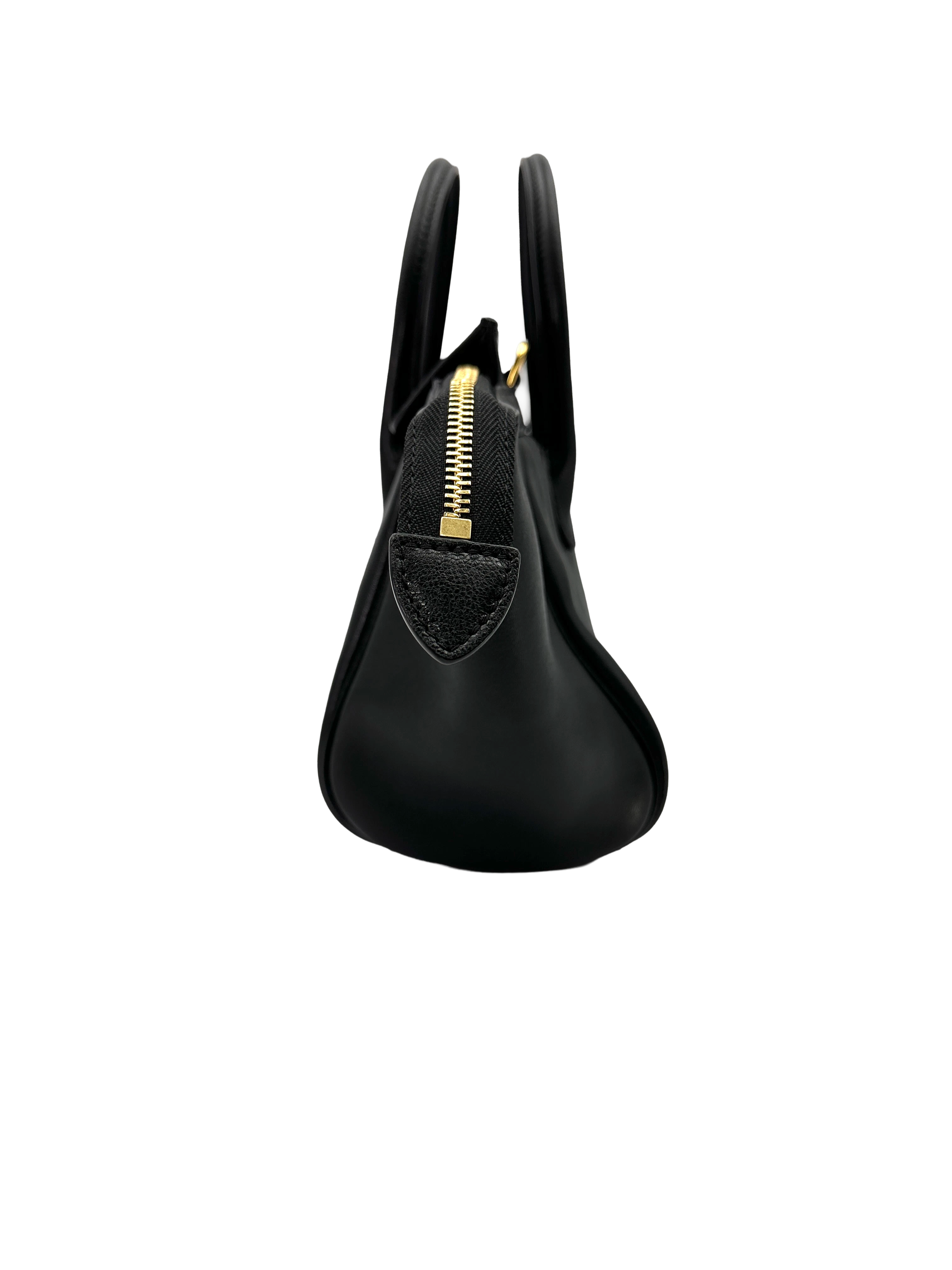 Celine Luggage Black Leather Handle Bag CEQ