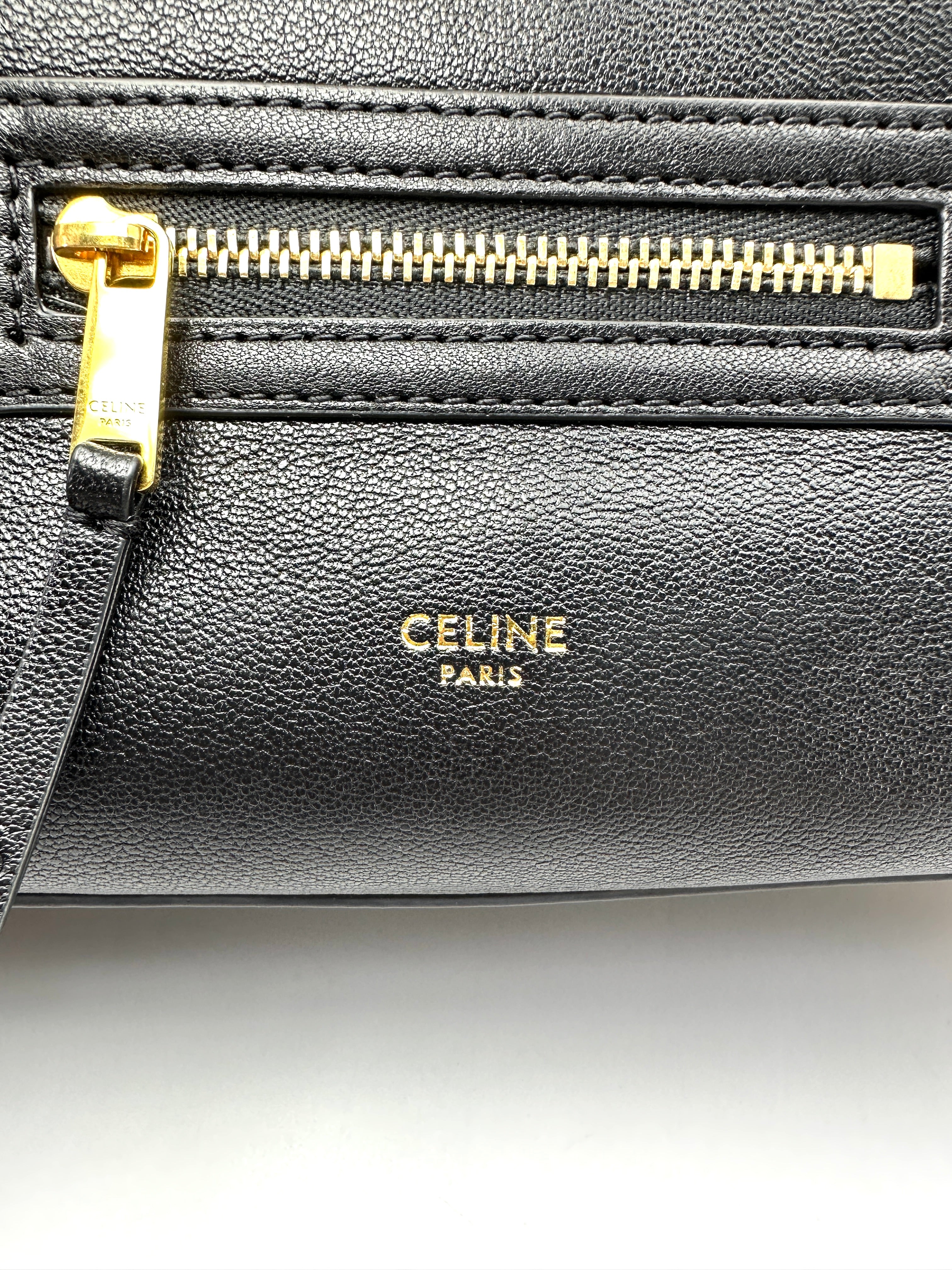 Celine Luggage Black Leather Handle Bag CEQ