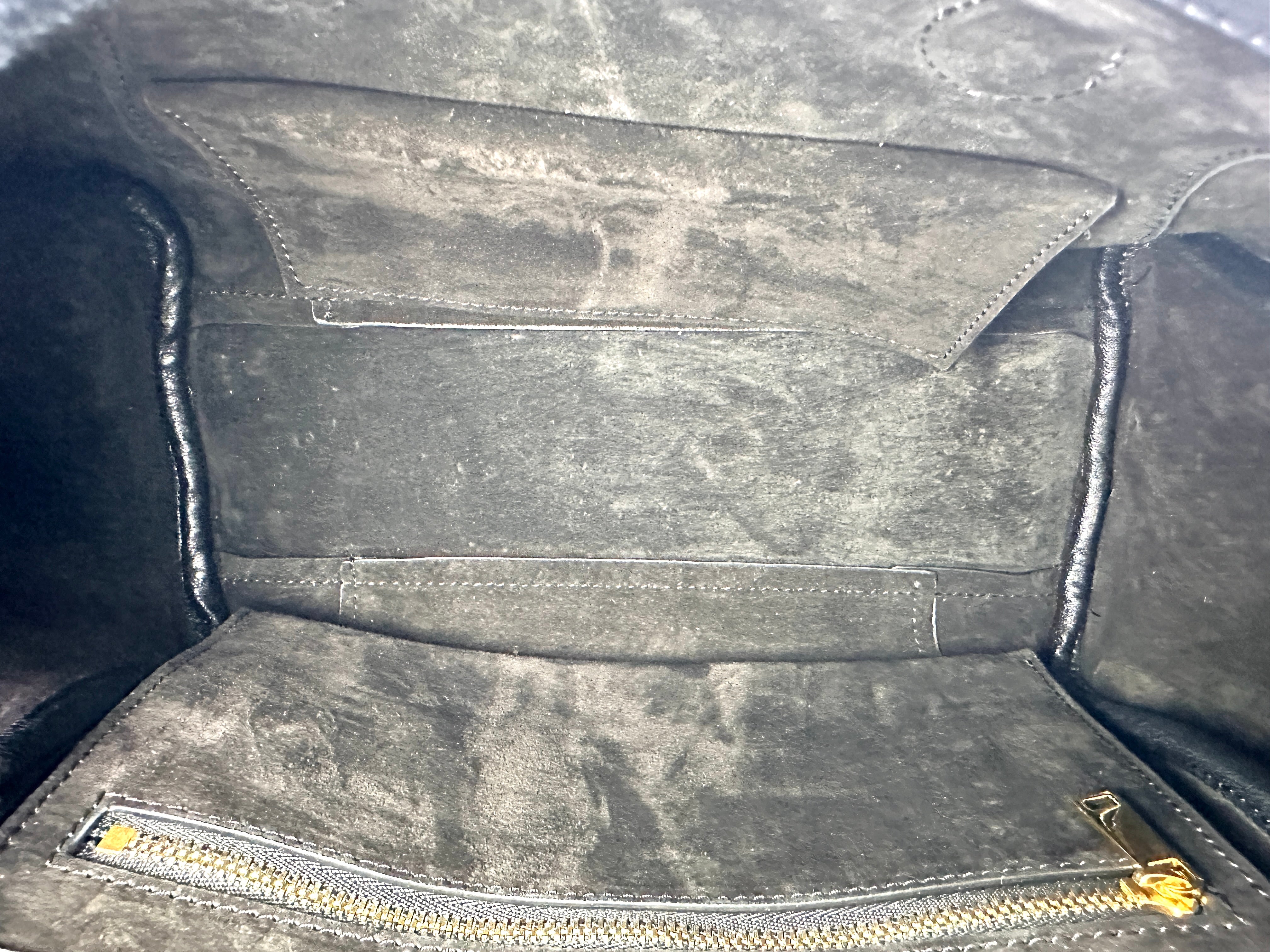 Celine Luggage Black Leather Handle Bag CEQ