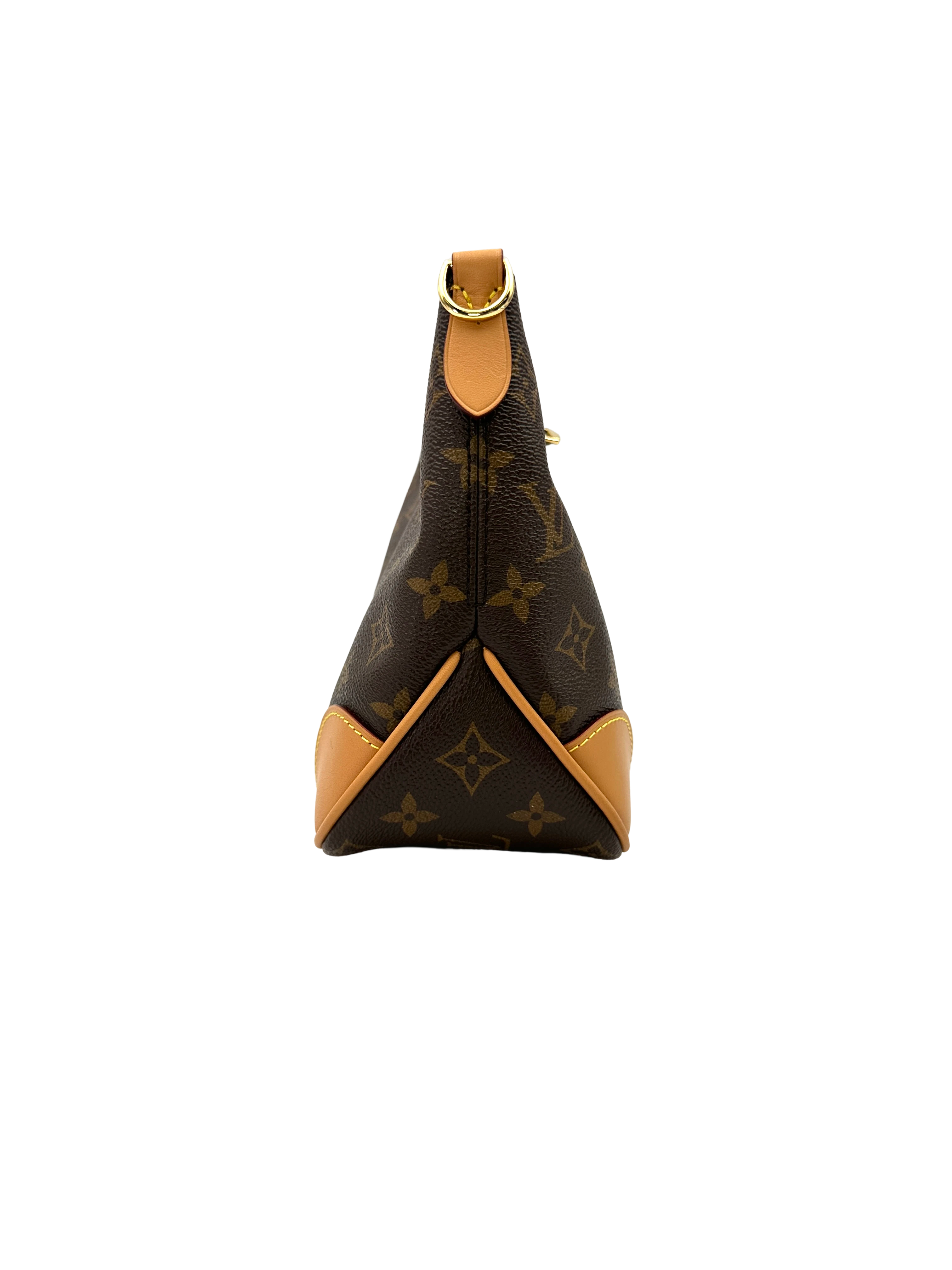Louis Vuitton Bunlogne Monogram Canvas Shoulder Bag With Brown Cowhide Leather Trim LV3276