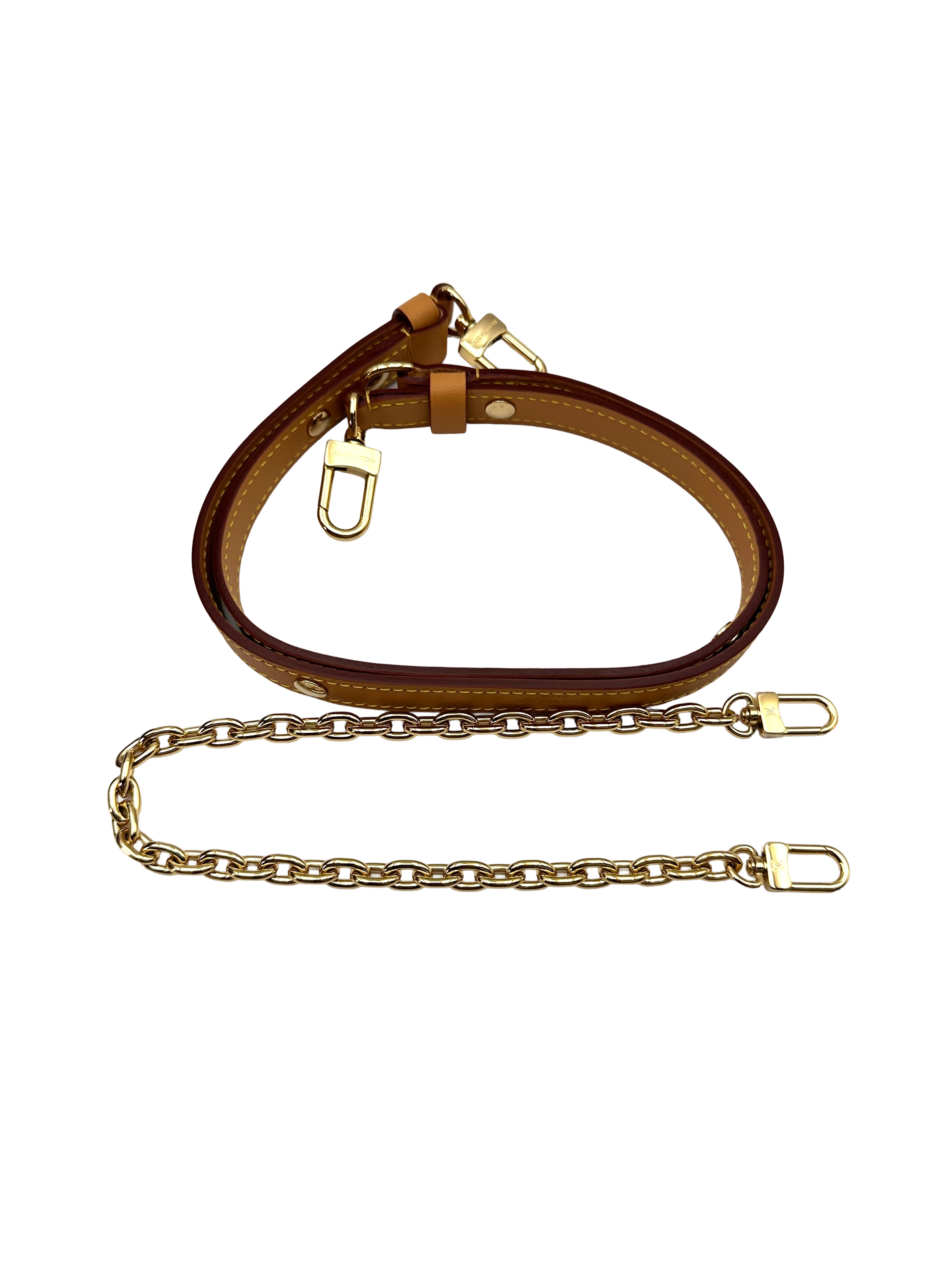 Louis Vuitton Bunlogne Monogram Canvas Shoulder Bag With Brown Cowhide Leather Trim LV3276