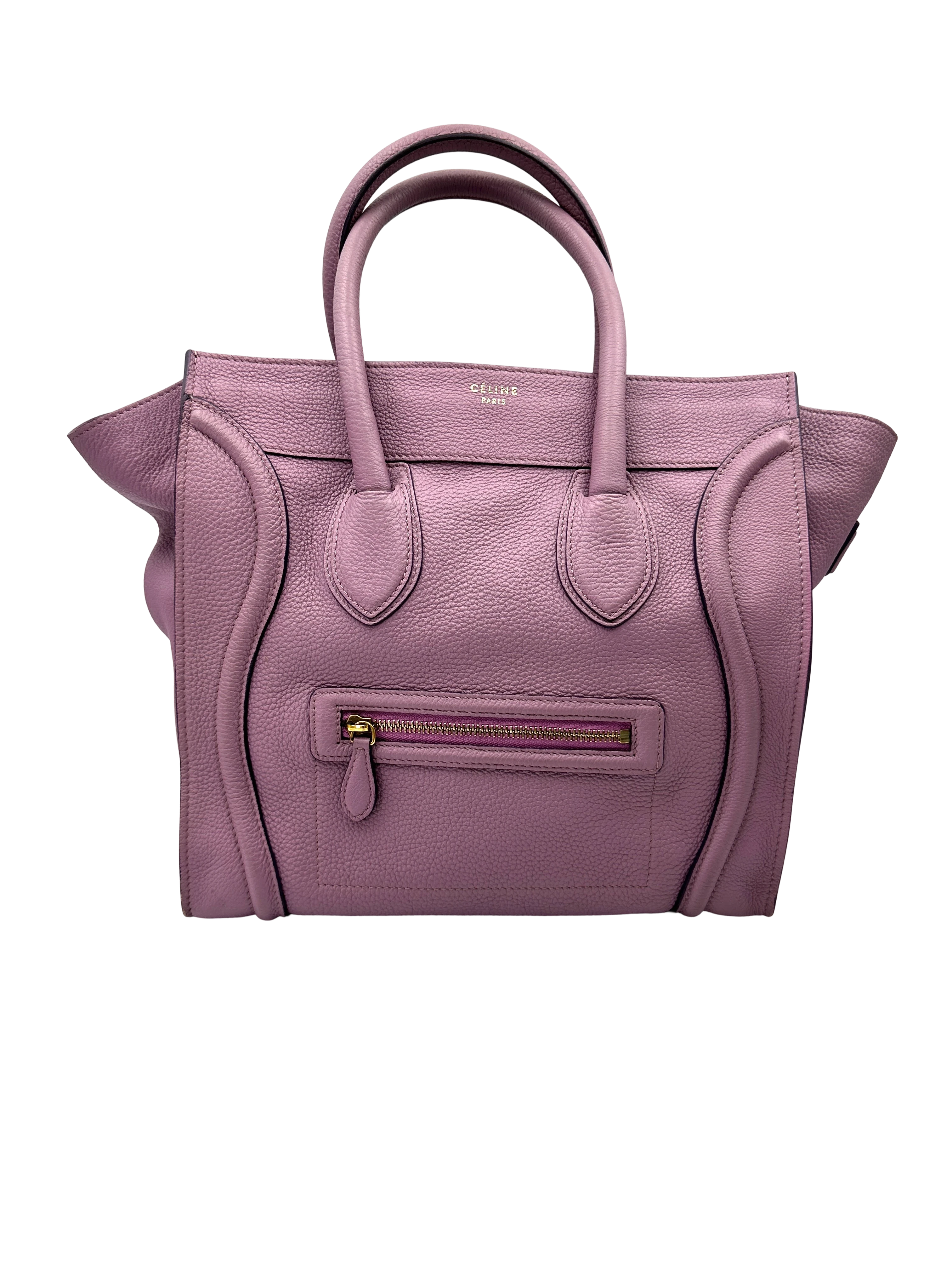 Celine Luggage Pink Leather Medium Size Handle Bag CE188