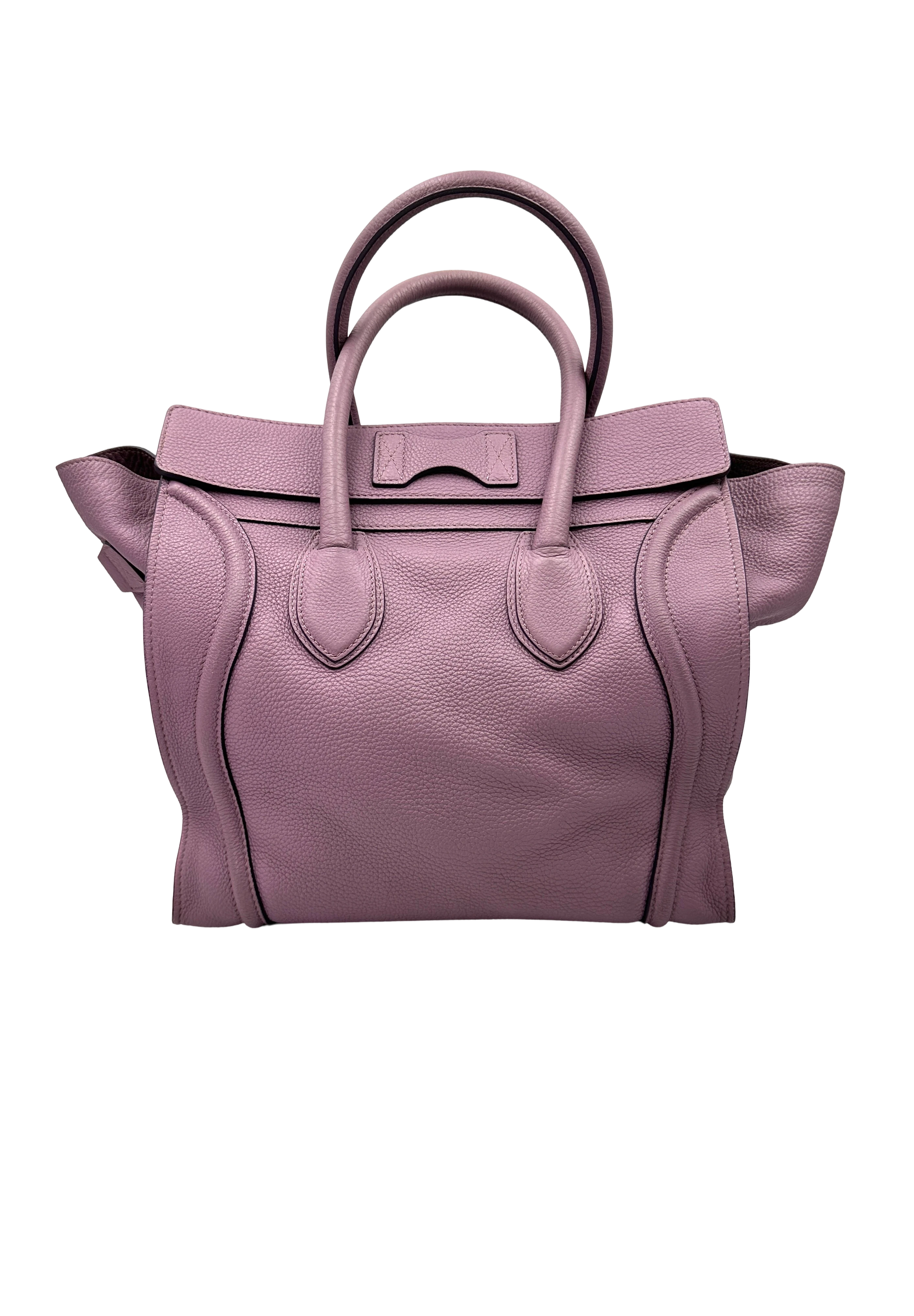 Celine Luggage Pink Leather Medium Size Handle Bag CE188
