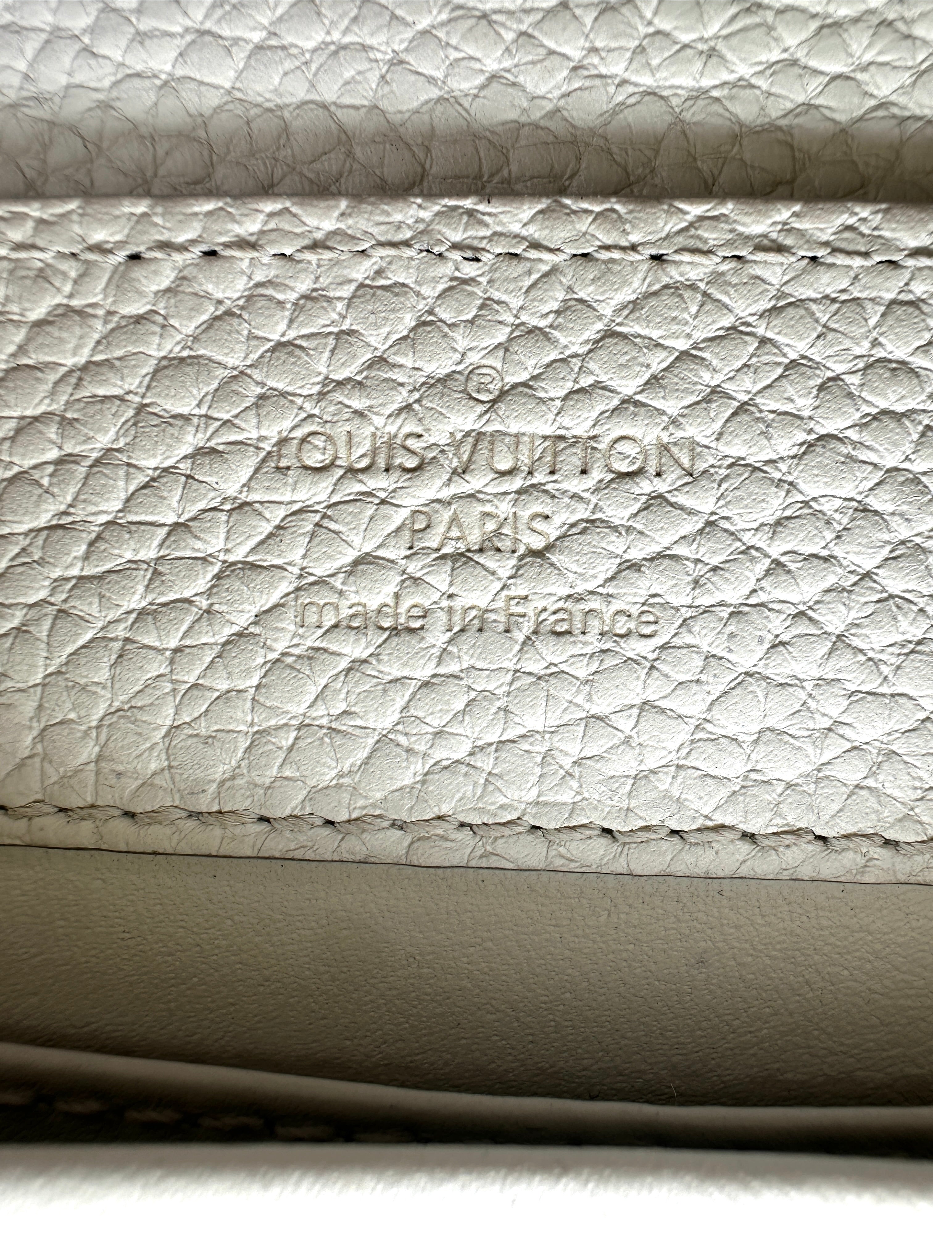 Louis Vuitton Capucines BB White Taurillon Leather Python Handle Bag LV3291