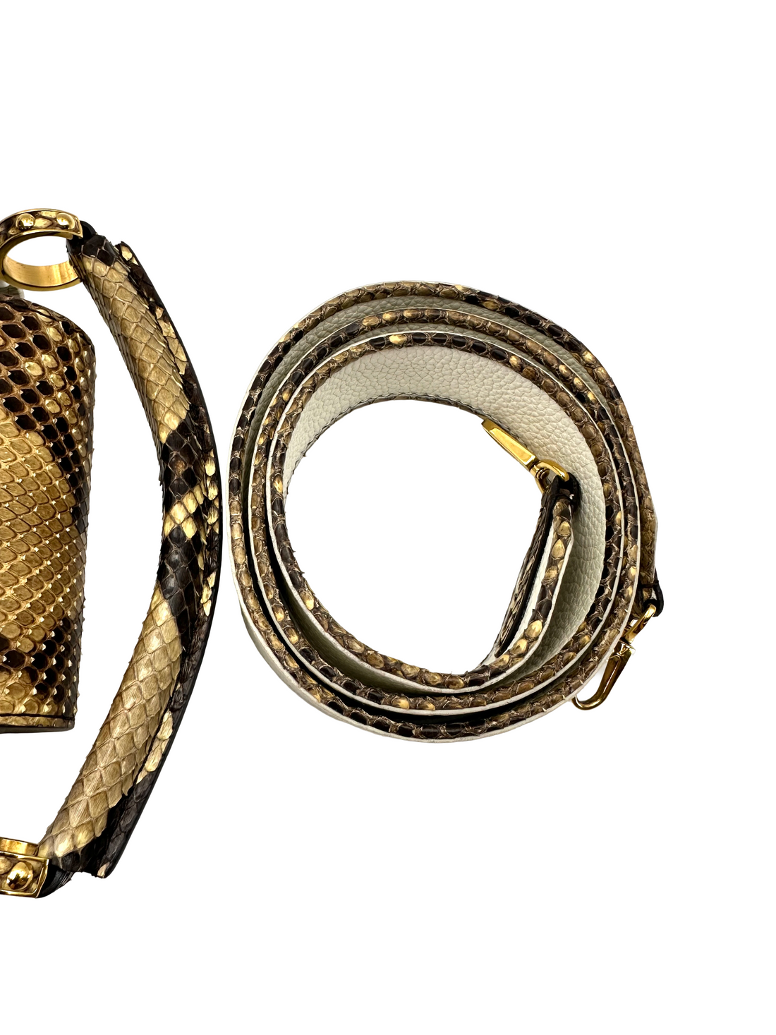 Louis Vuitton Capucines BB White Taurillon Leather Python Handle Bag LV3291