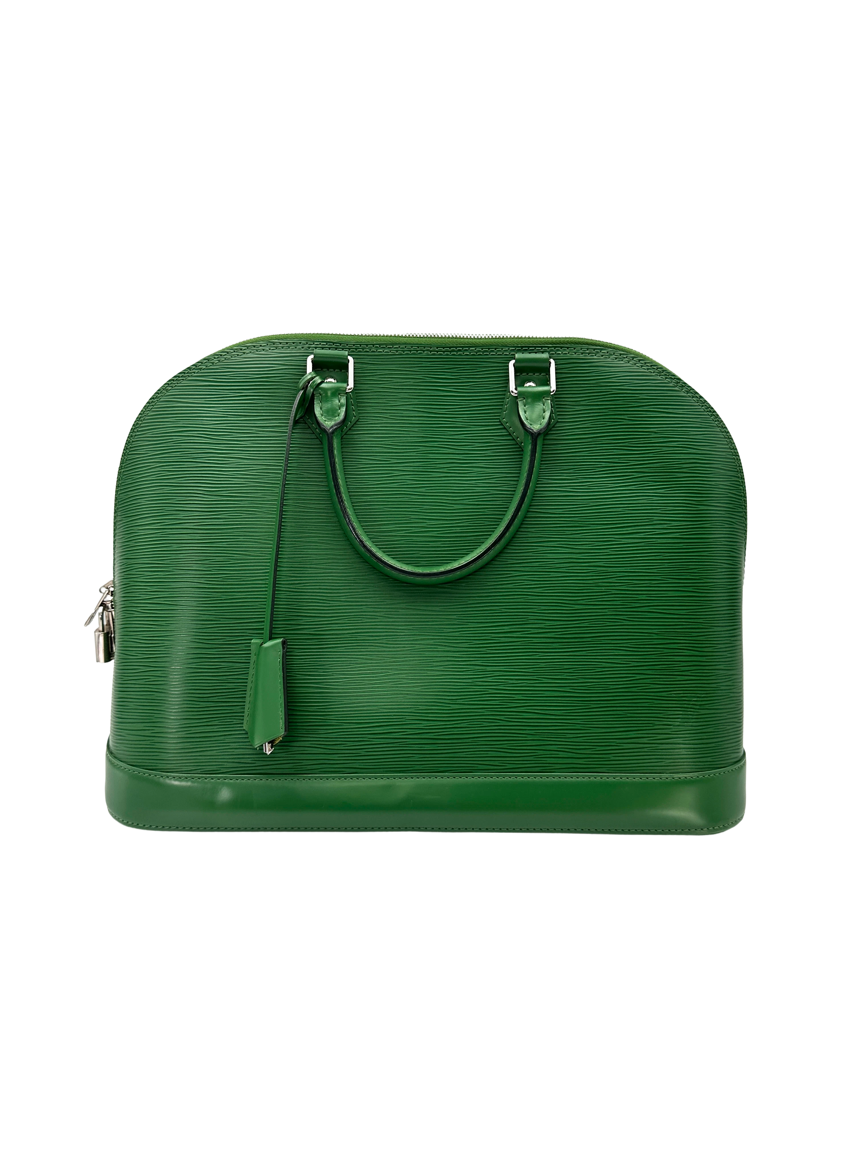 Louis Vuitton Alma Green Epi Leather Handle Bag LV3282