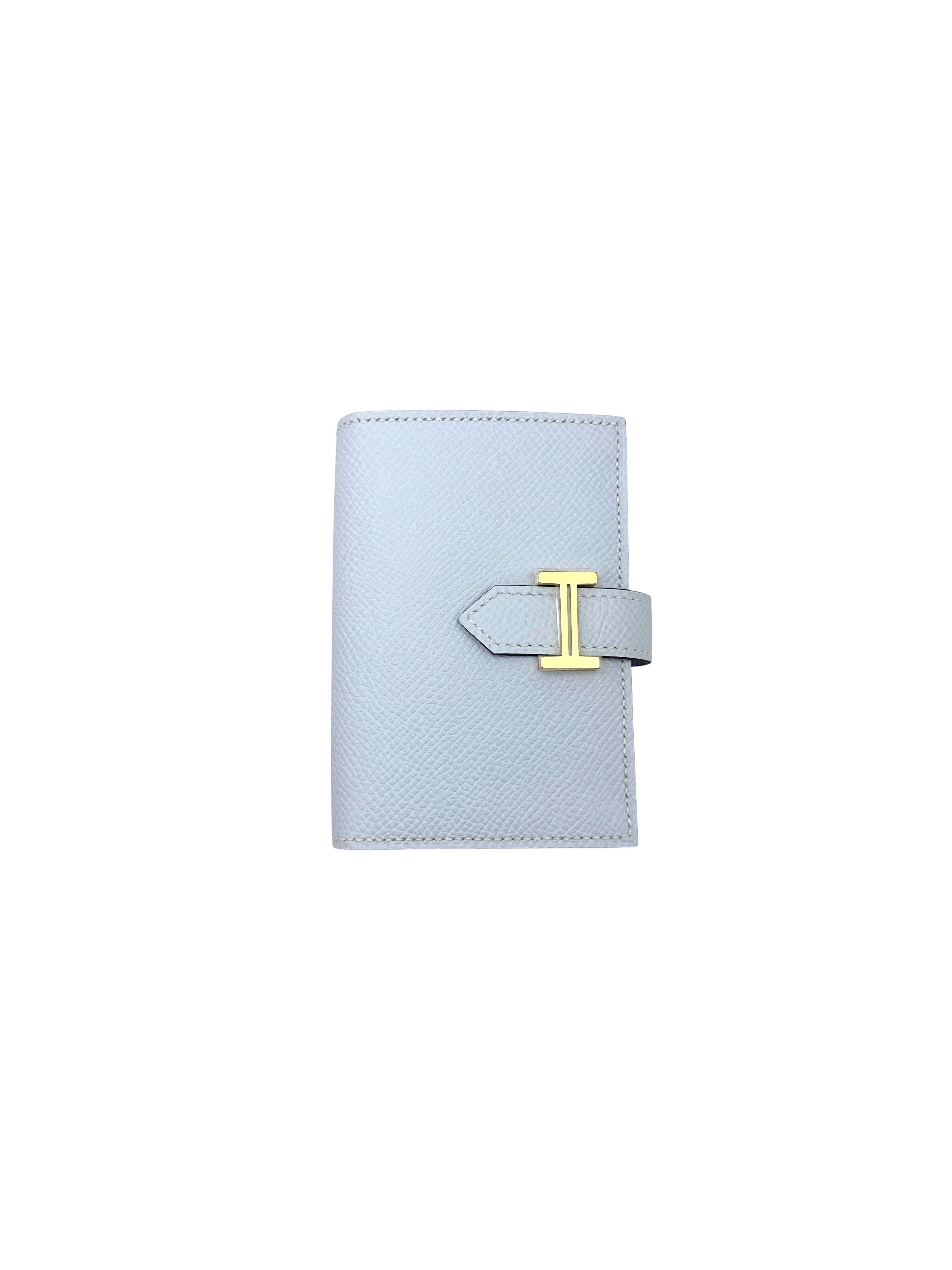 Hermes Bearn Compact Light Blue Leather Wallet HR154