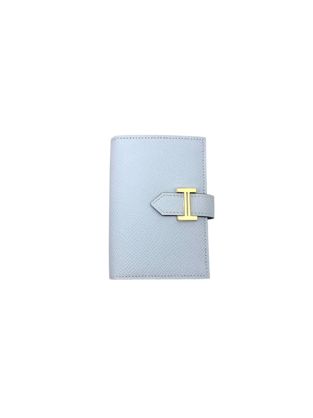 Hermes Bearn Compact Light Blue Leather Wallet HR154