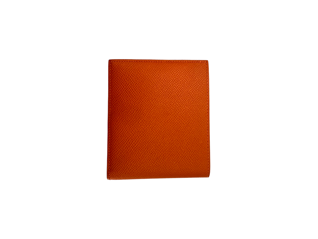 Hermes MC2 Copernic Orange Epsom Leather Wallet HR153