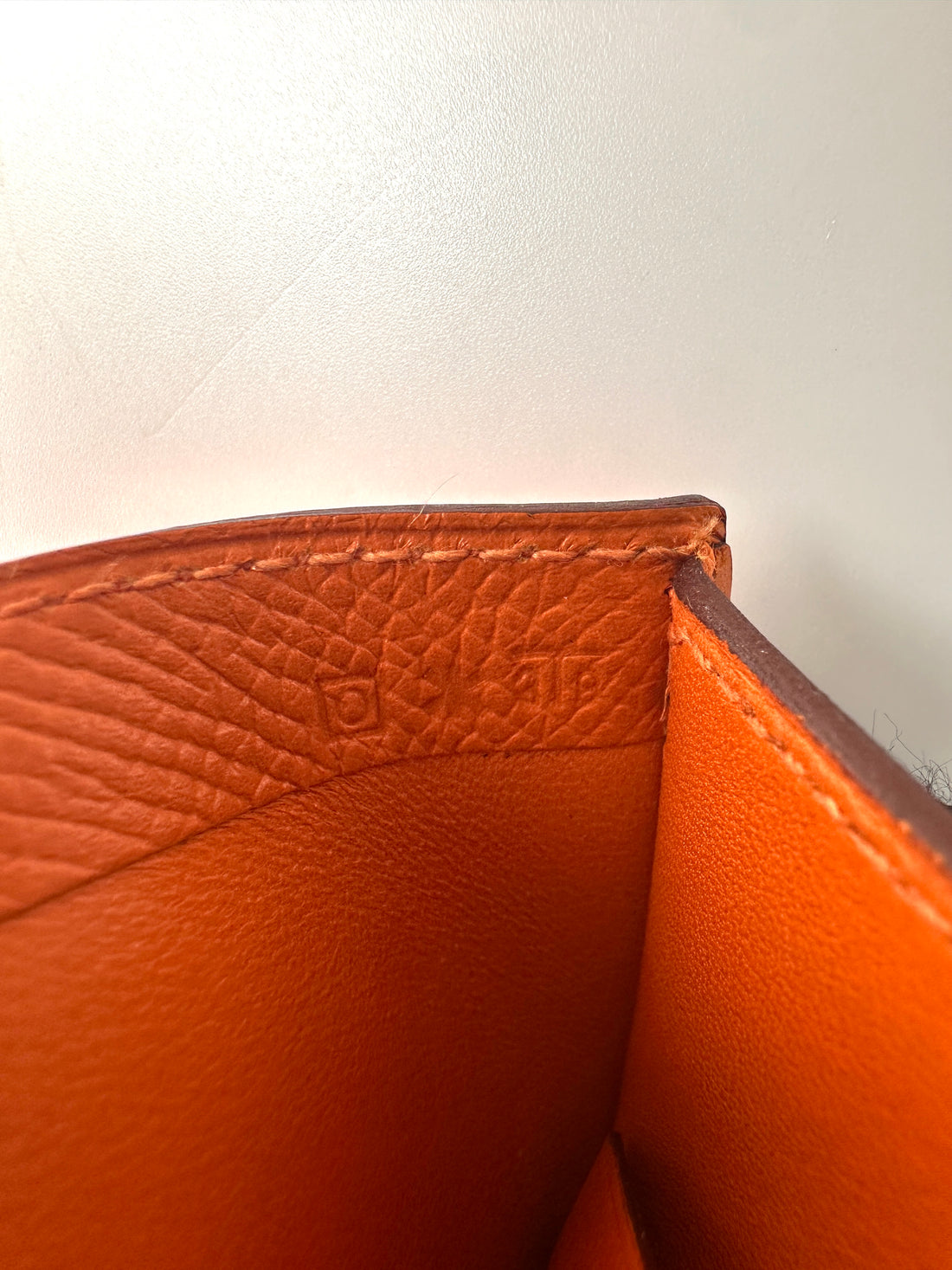 Hermes MC2 Copernic Orange Epsom Leather Wallet HR153