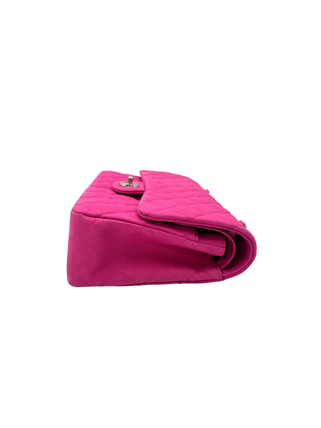 Chanel Classic Flap Pink Quilted Leather Shoulder Bag With Silver Buckle(18***41) IRIS265