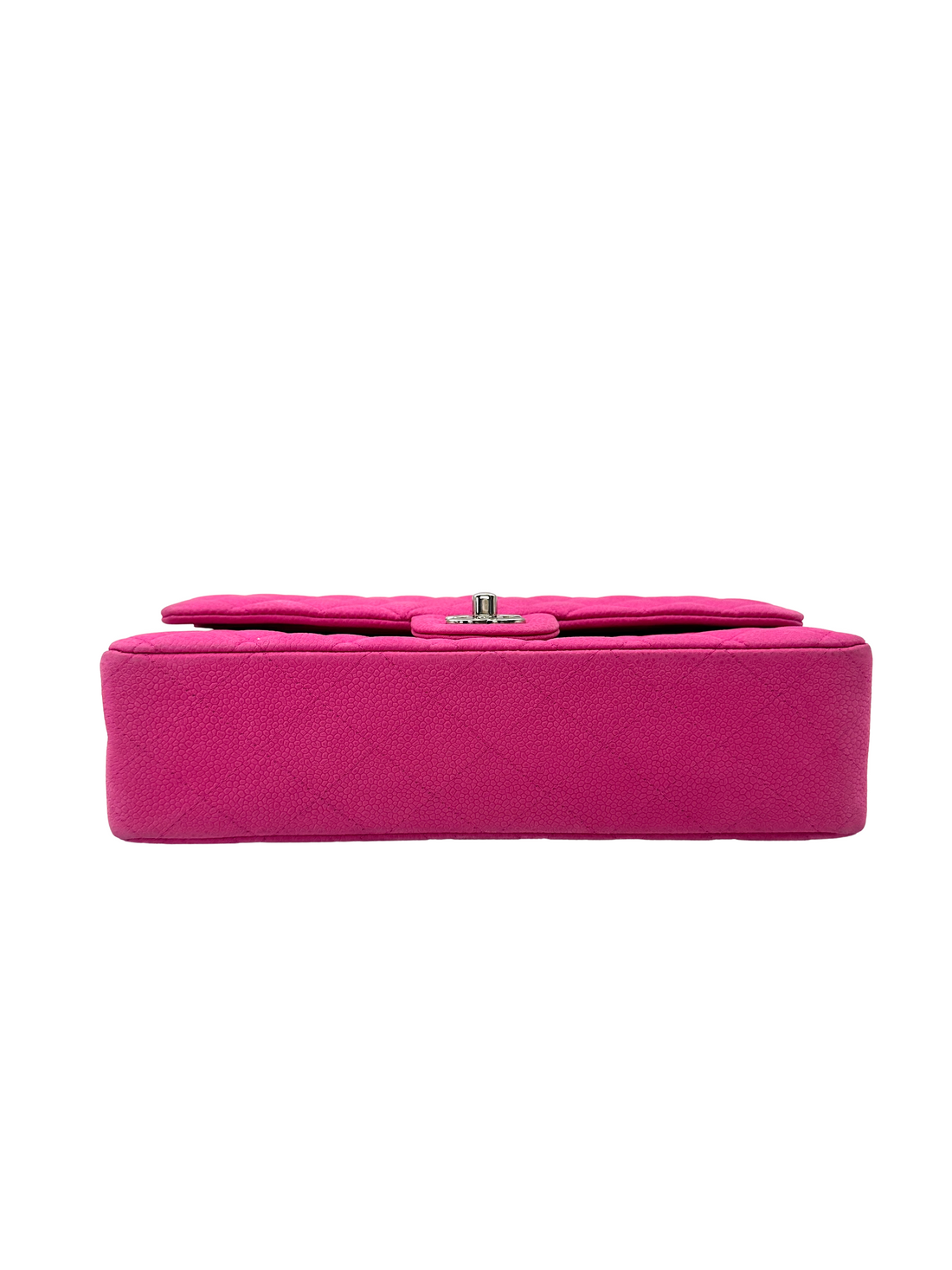 Chanel Classic Flap Pink Quilted Leather Shoulder Bag With Silver Buckle(18***41) IRIS265
