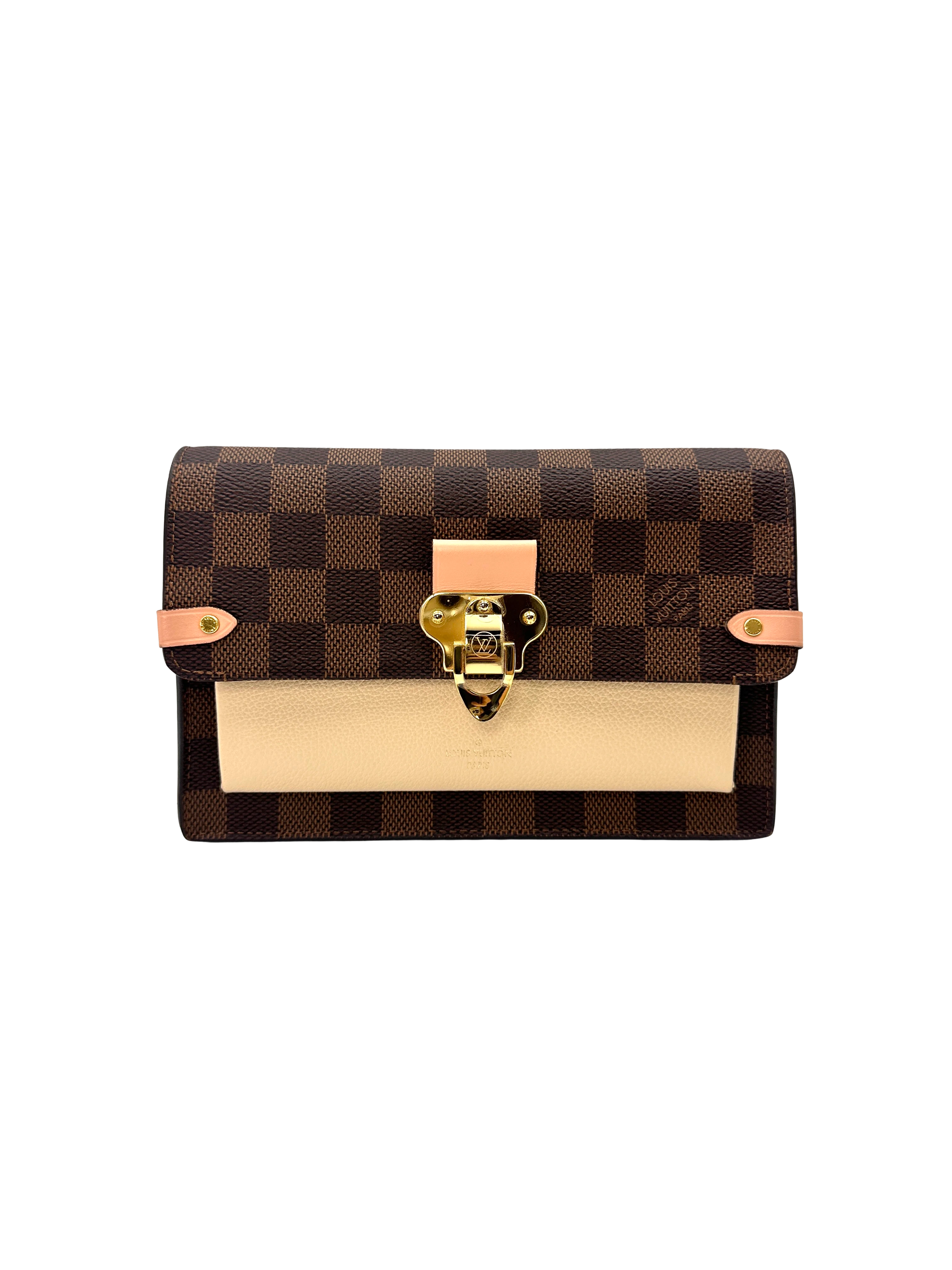 Louis Vuitton Vavin Damier Ebene & Beige Leather Shoulder Bag LV3286