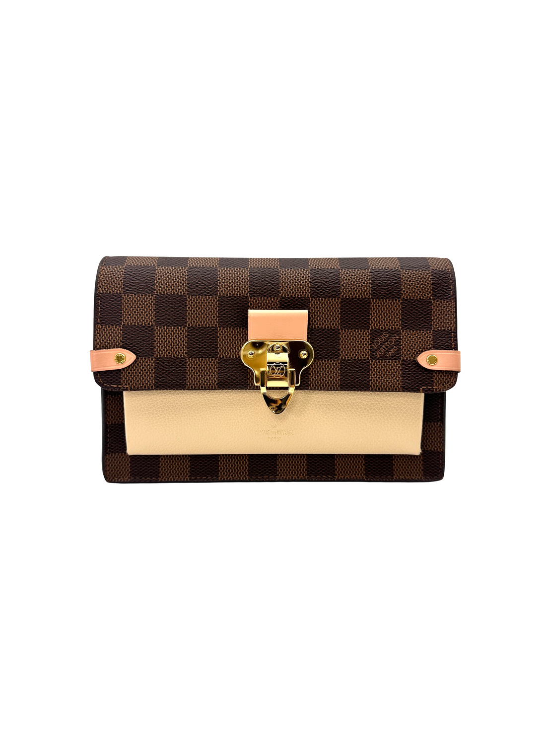 Louis Vuitton Vavin Damier Ebene & Beige Leather Shoulder Bag LV3286