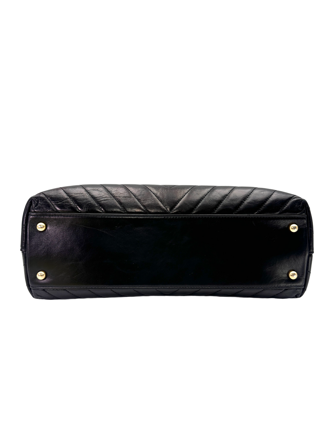 Chanel CoCo Handle Black Chevron Quilted Leather Shoulder Bag(24***01) CC2503