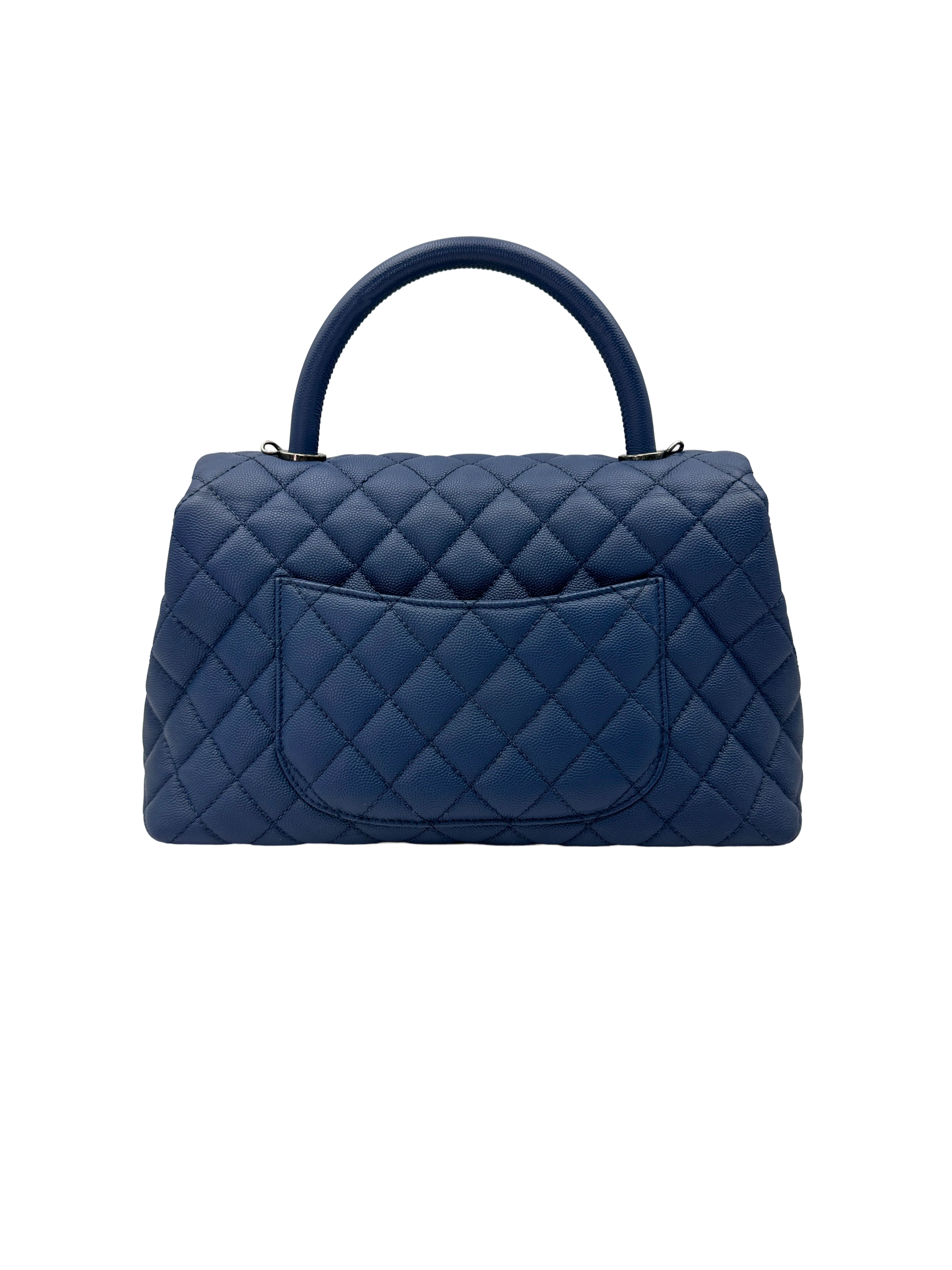 Chanel CoCo Handle Navy Quilted Leather Medium Size Shoulder Bag(23***20) CC2518