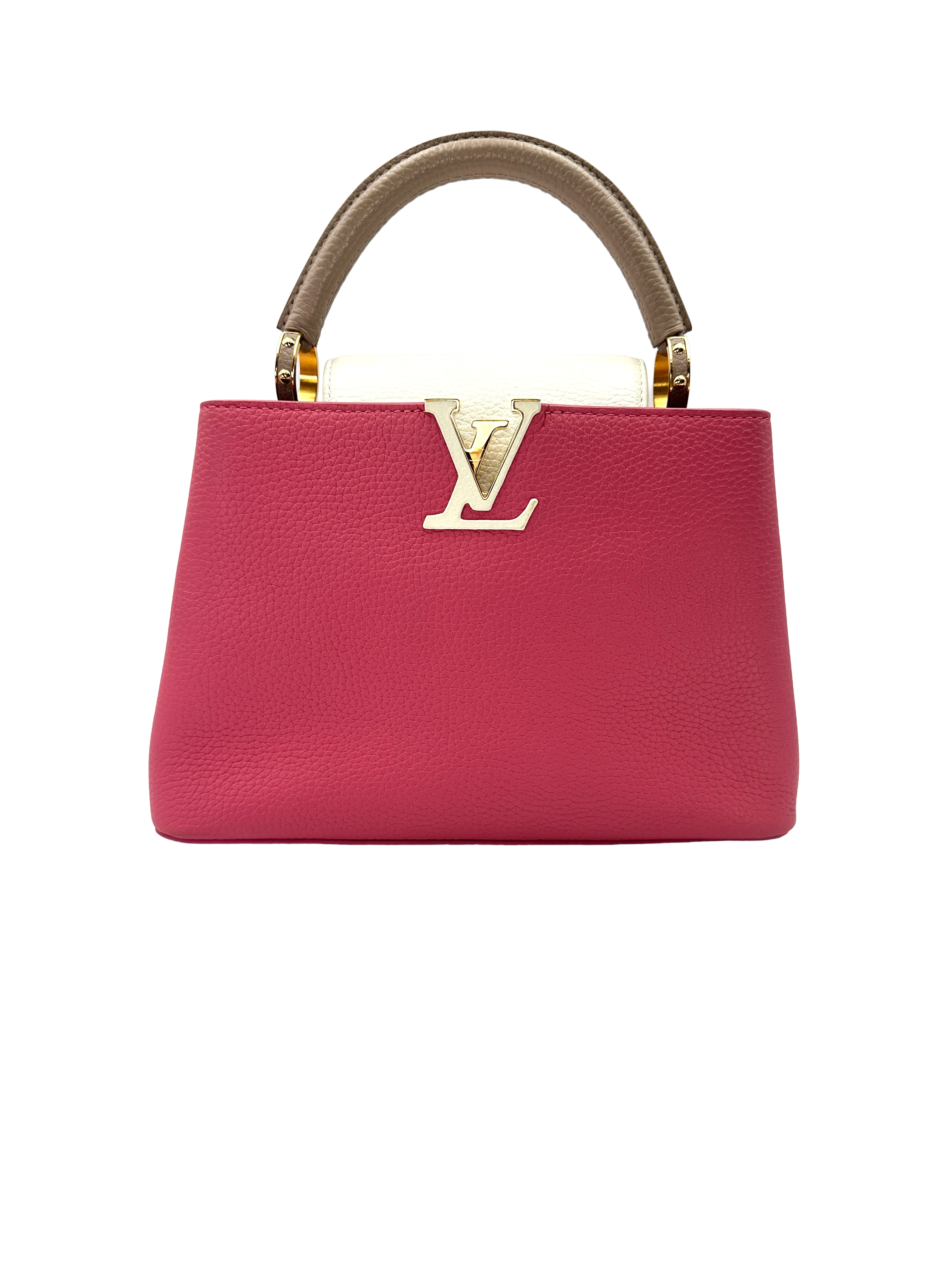 Louis Vuitton Capucines BB Pink Taurillon Leather Handle Bag LV3283