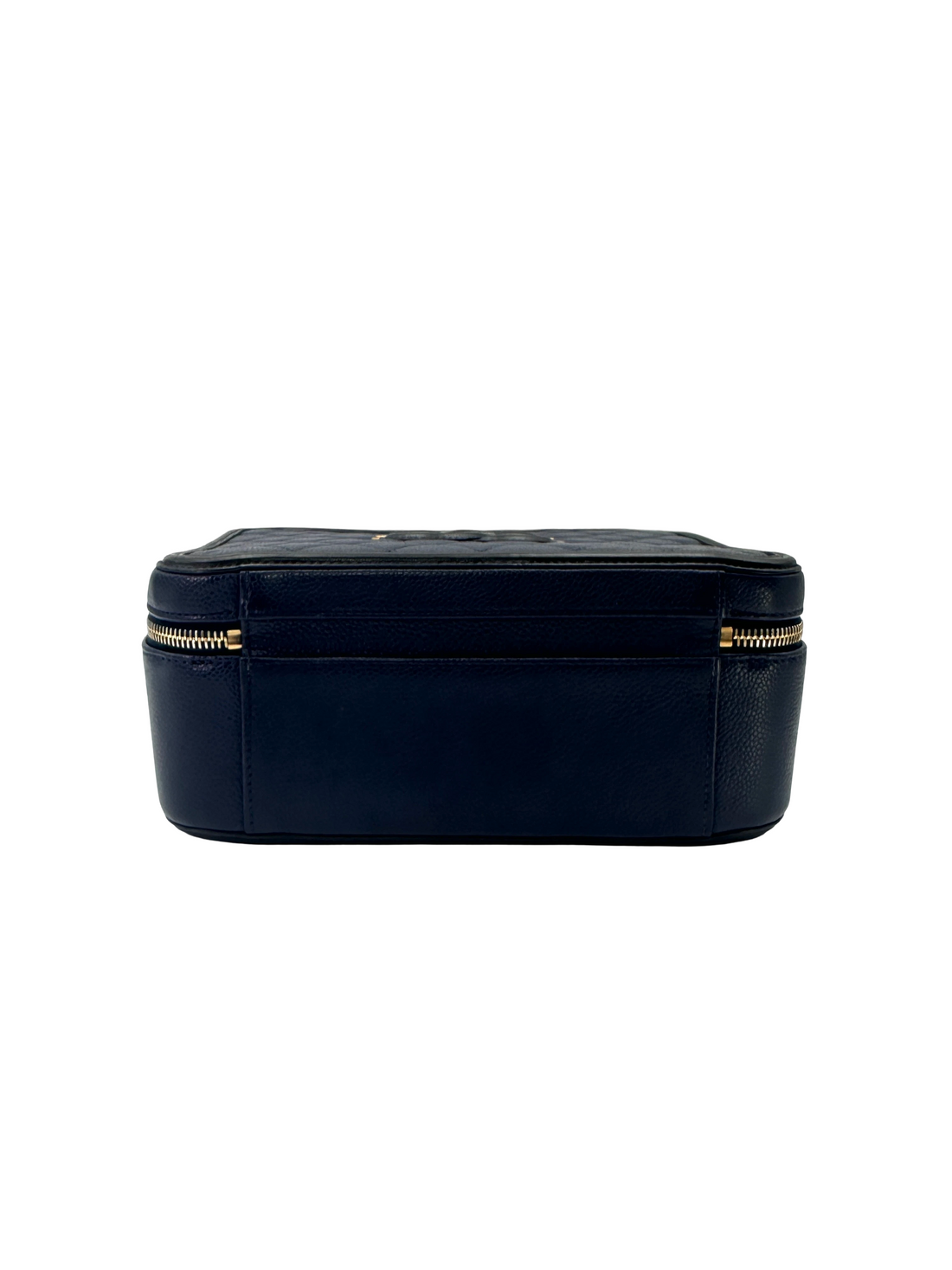 Chanel CC Filigree Navy Quilted Leather Vanity Case(24***31) CC2502