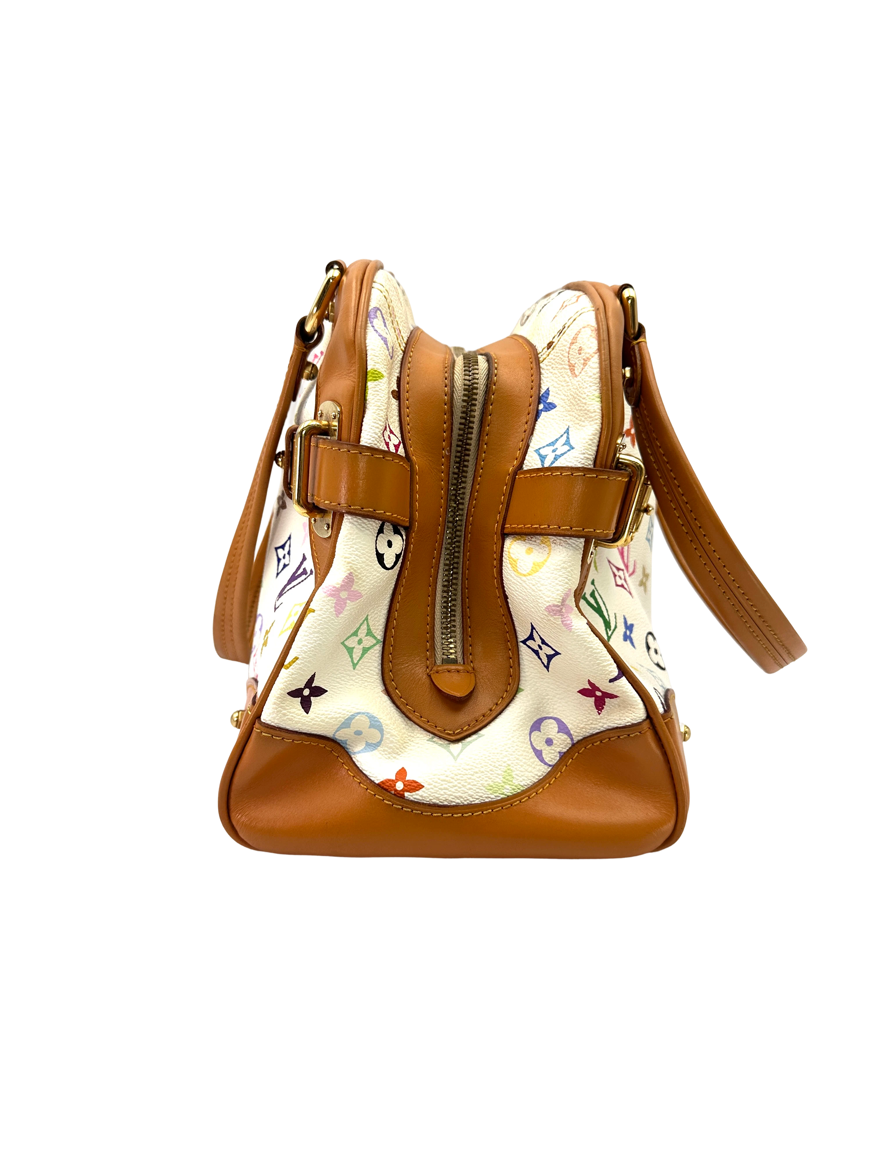 Louis Vuitton x Takashi Murakami White Multicolor Claudia Tote Bag LV3284