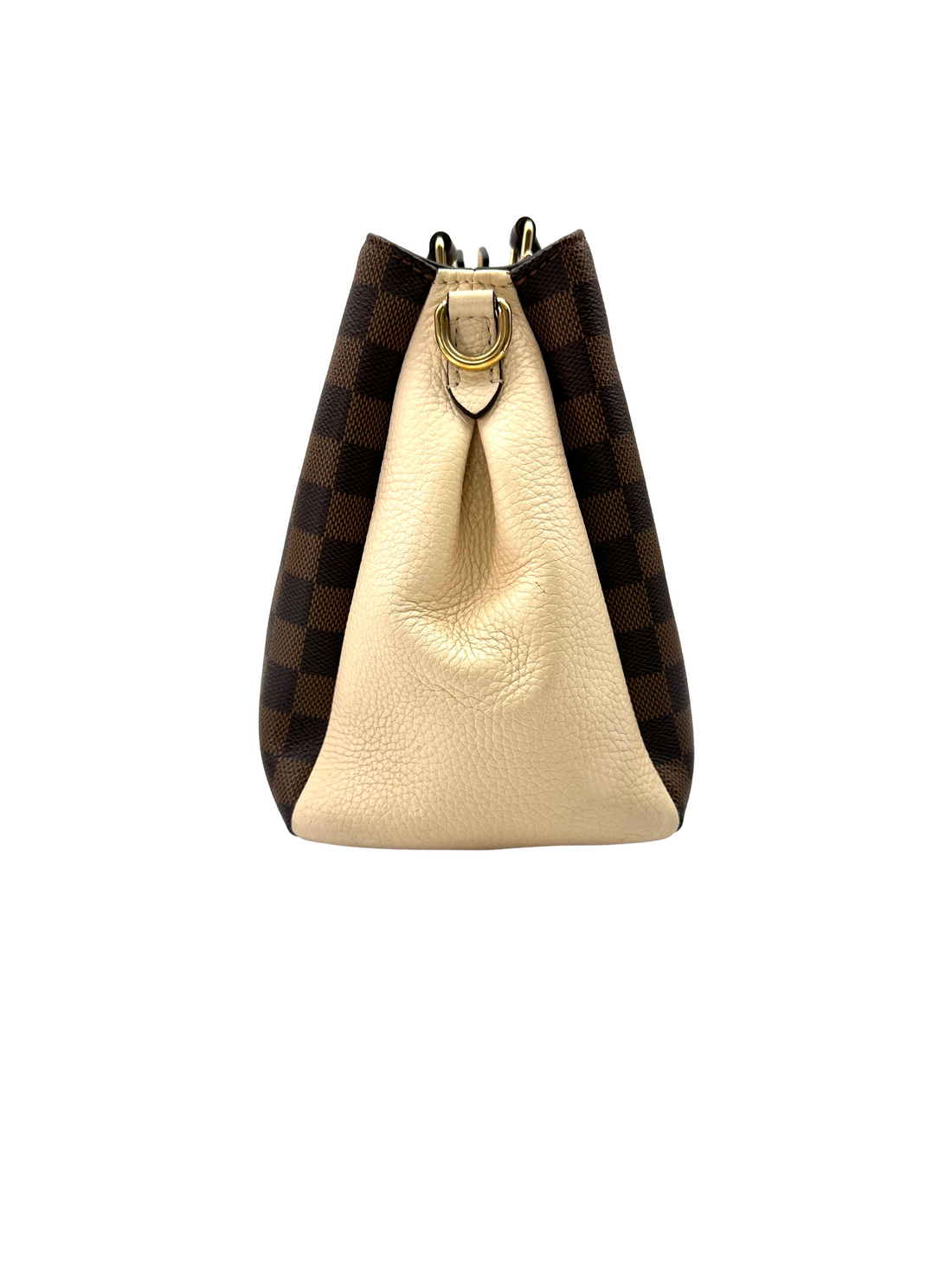 Louis Vuitton Brittany Damier Ebene & Beige Leather Handle Bag LV3287