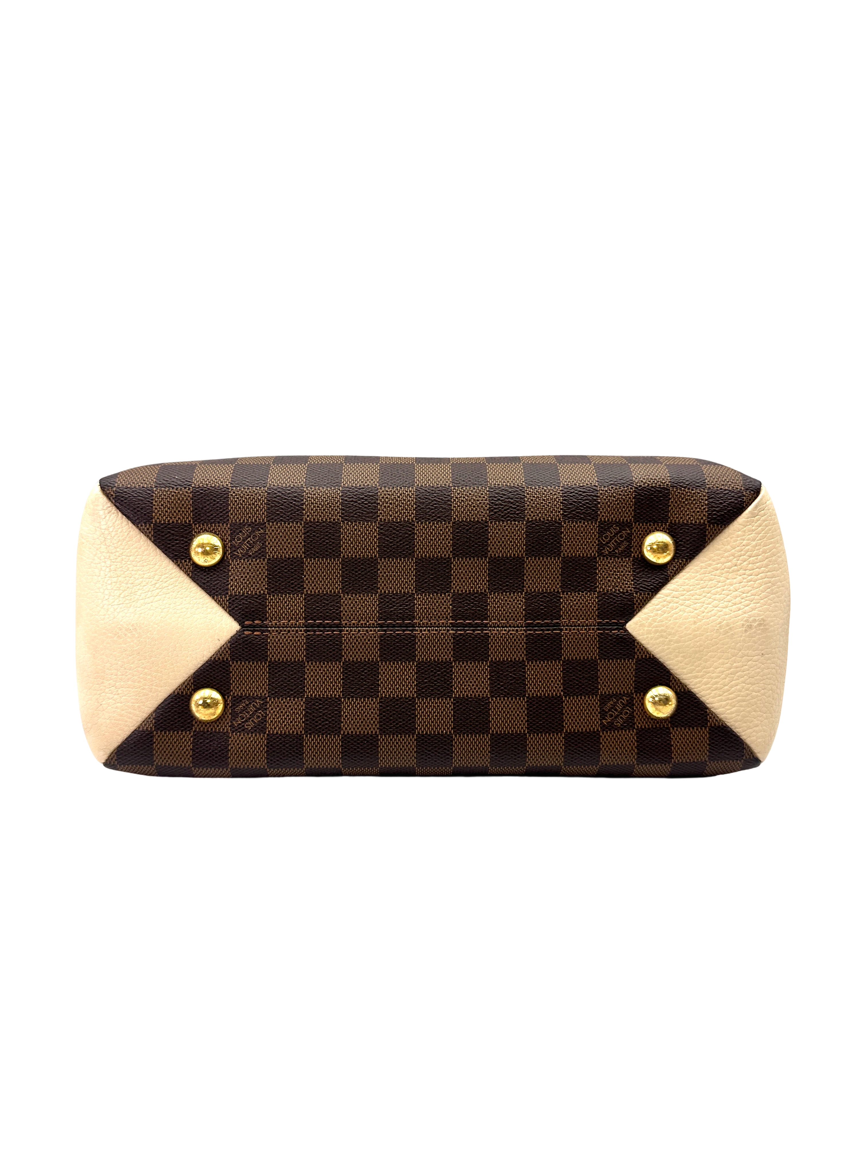 Louis Vuitton Brittany Damier Ebene & Beige Leather Handle Bag LV3287