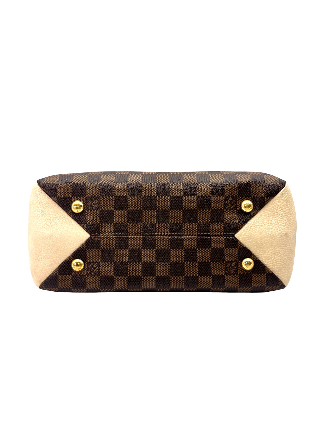 Louis Vuitton Brittany Damier Ebene & Beige Leather Handle Bag LV3287