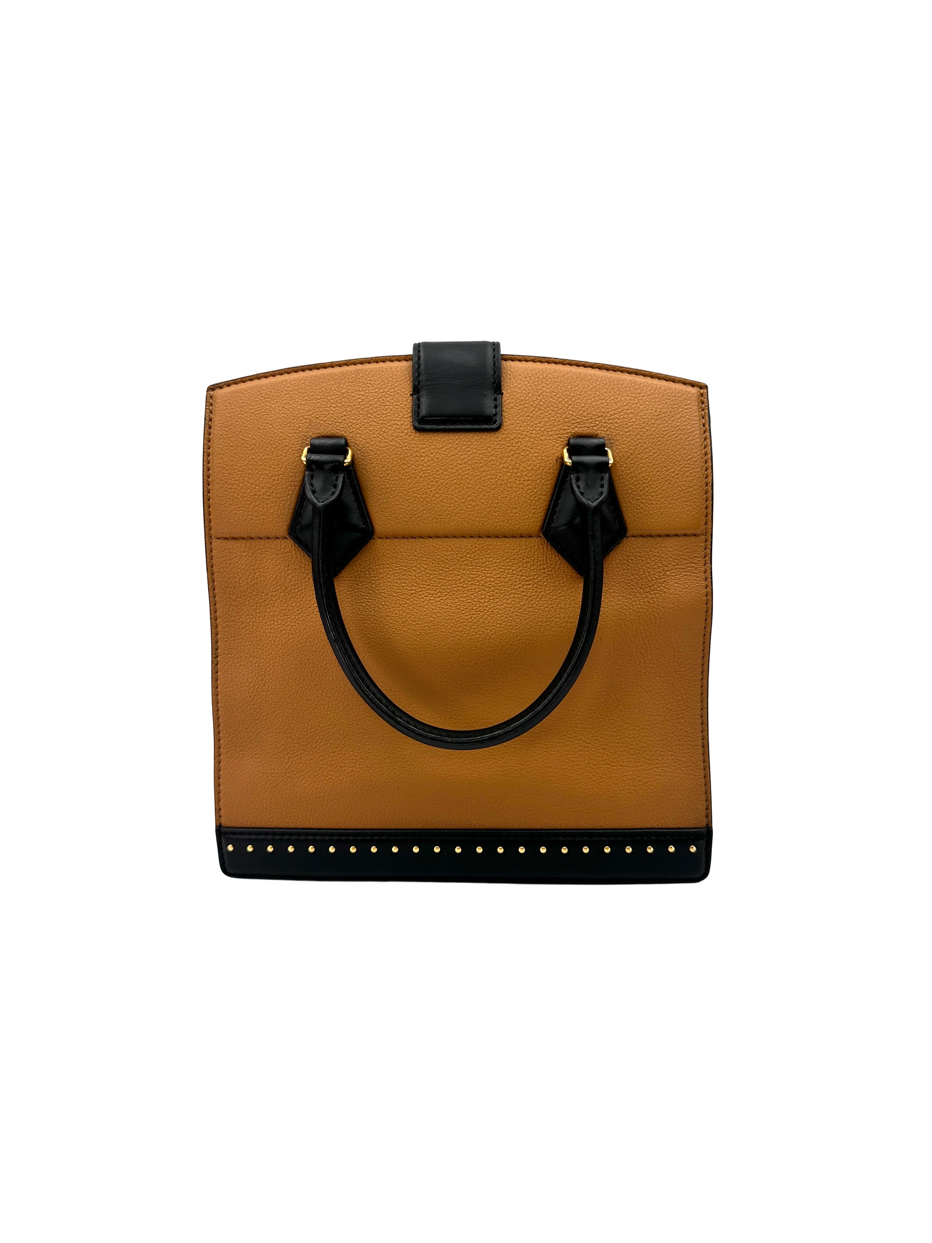 Louis Vuitton Cour Marly Camel/Black Leather Handle Bag LV3289