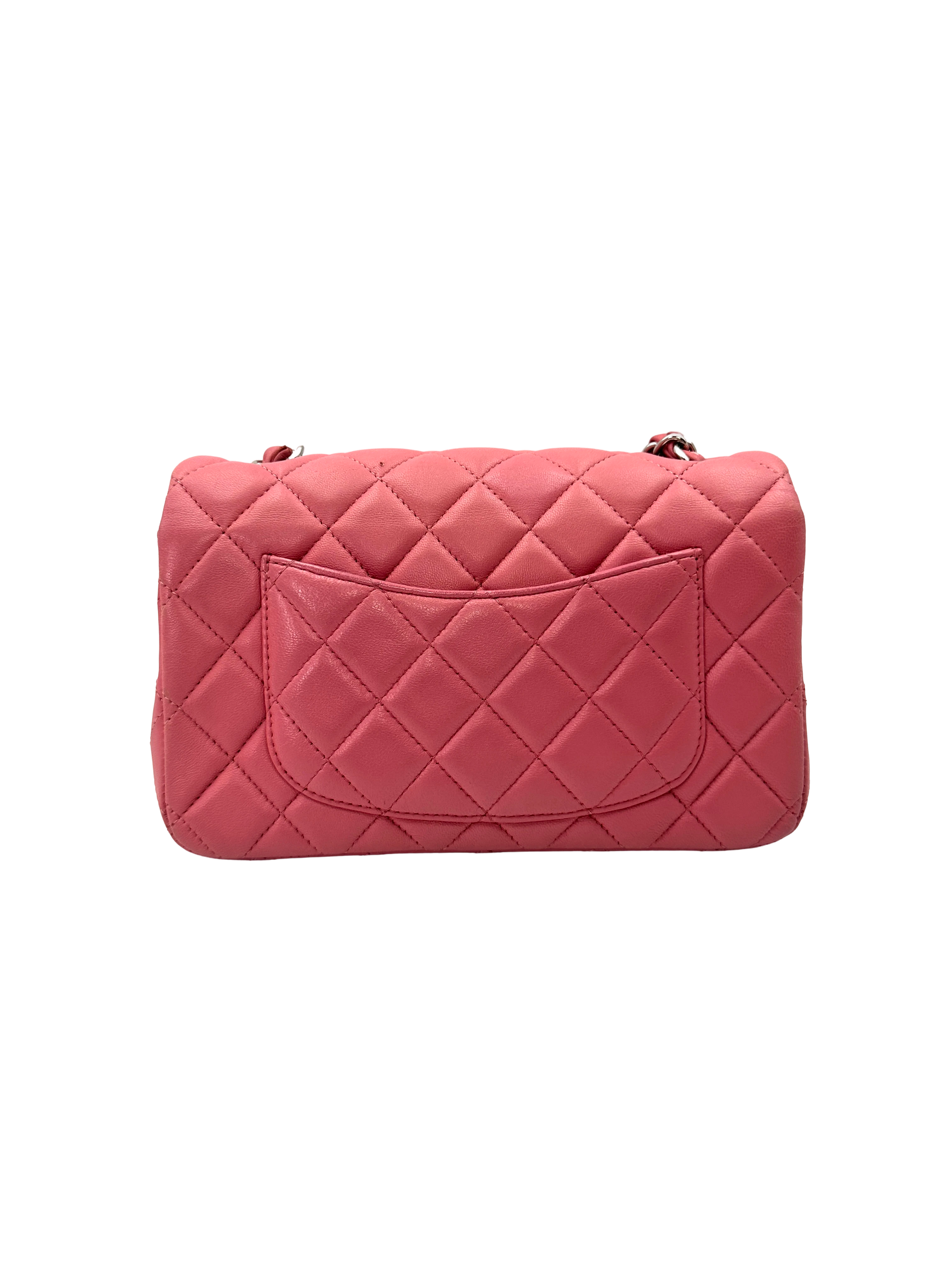 Chanel Classic Flap Pink Quilted Leather Mini Shoulder Bag(18***12) CC2504
