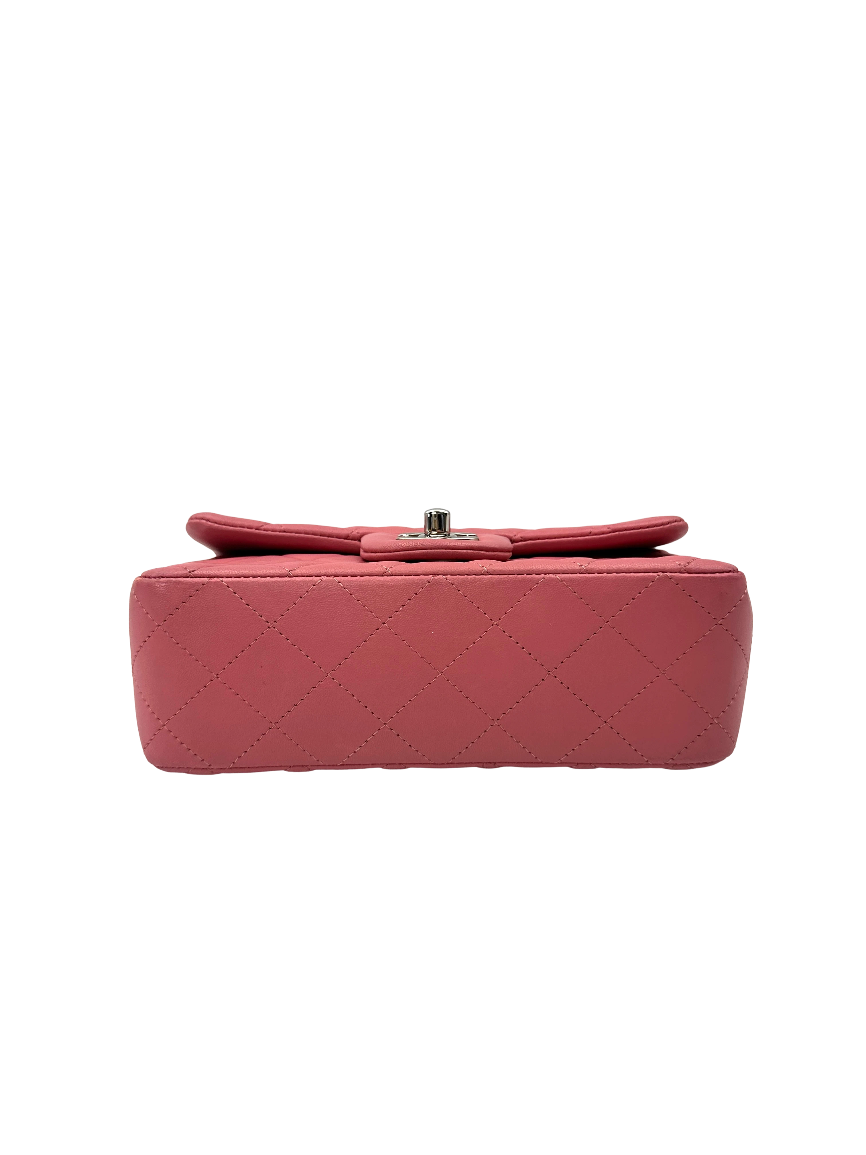 Chanel Classic Flap Pink Quilted Leather Mini Shoulder Bag(18***12) CC2504
