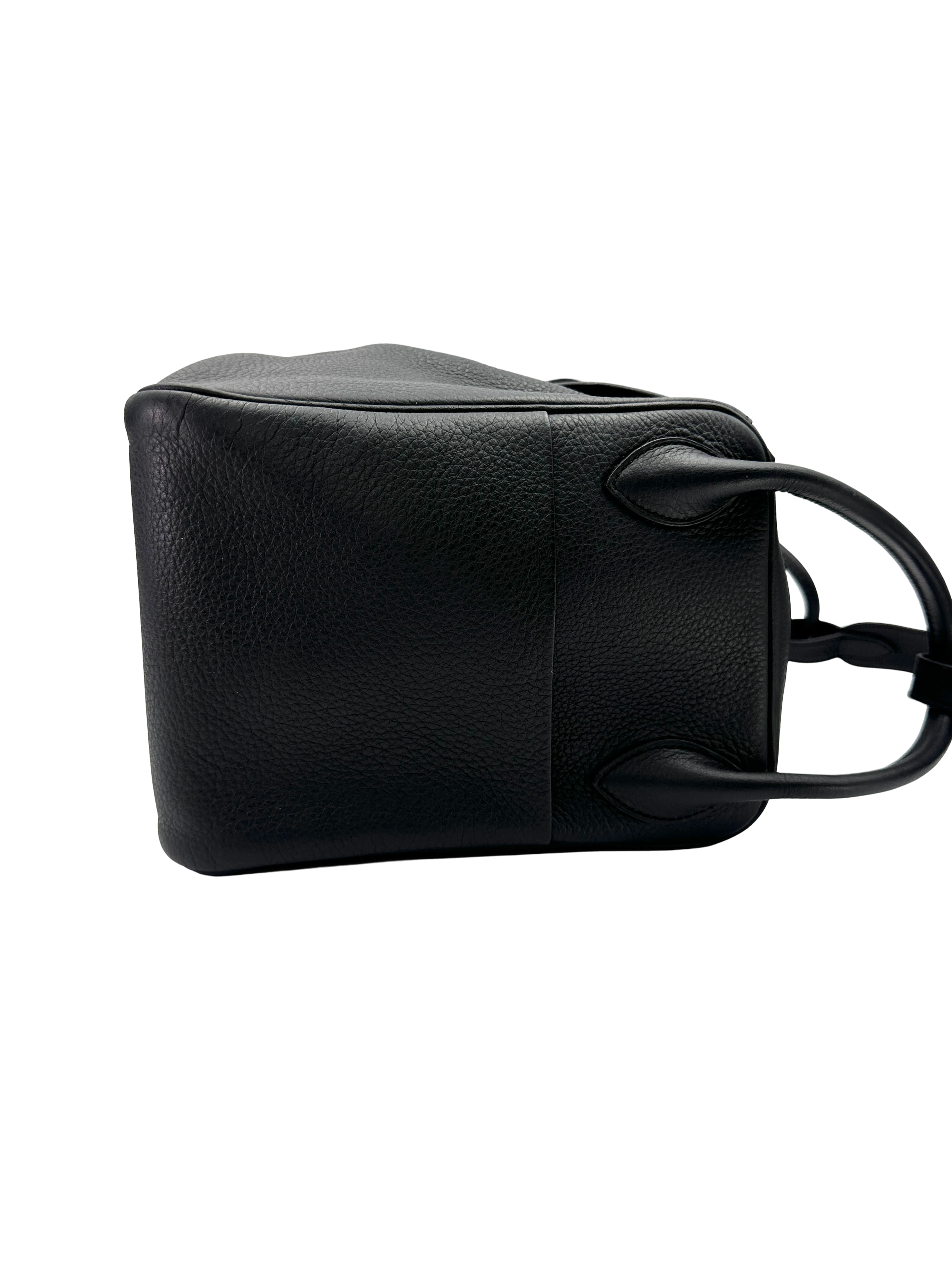Hermes Lindy34 Black Leather Handle Bag HR155