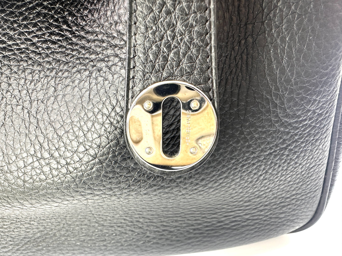Hermes Lindy34 Black Leather Handle Bag HR155