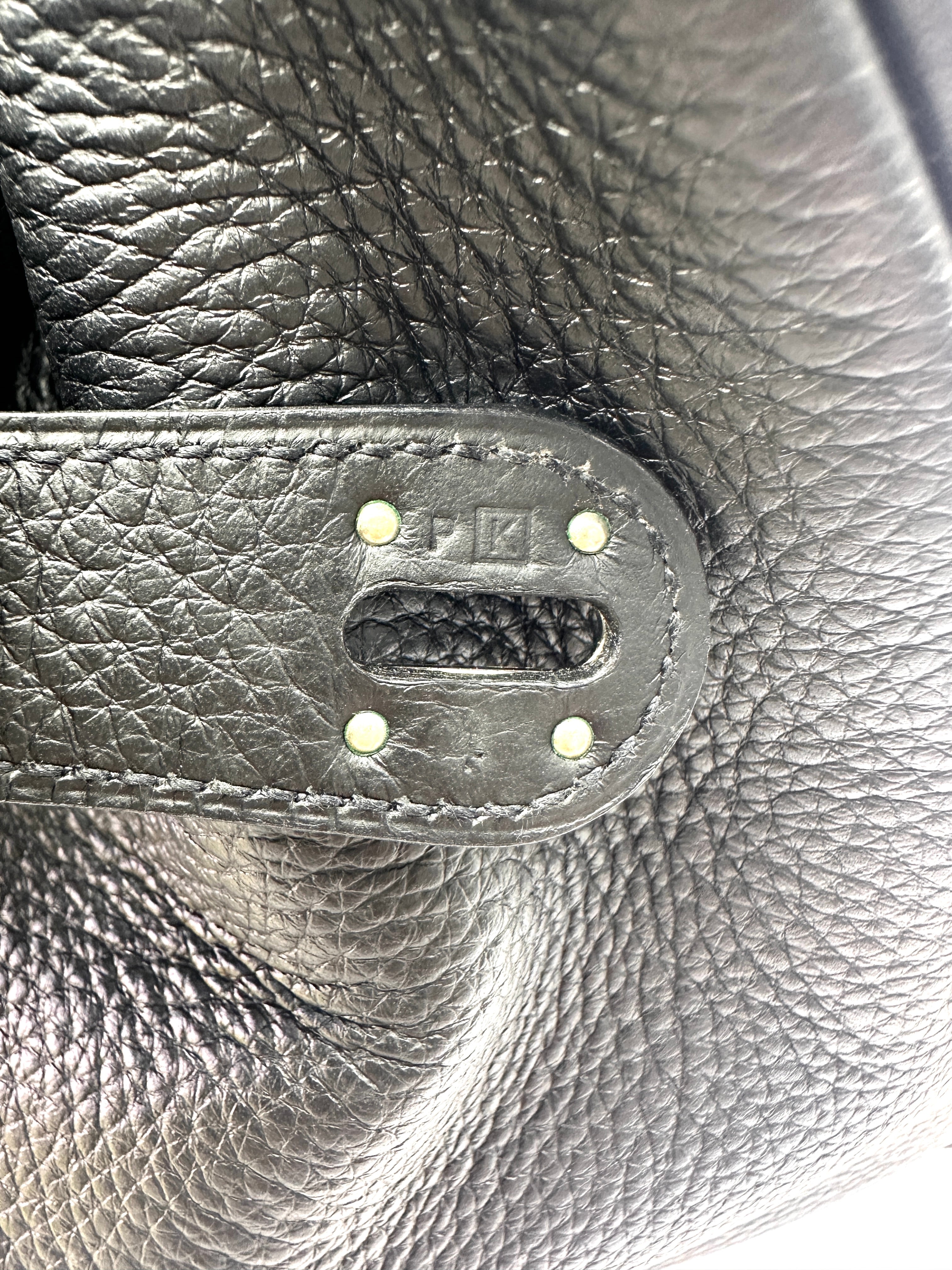 Hermes Lindy34 Black Leather Handle Bag HR155