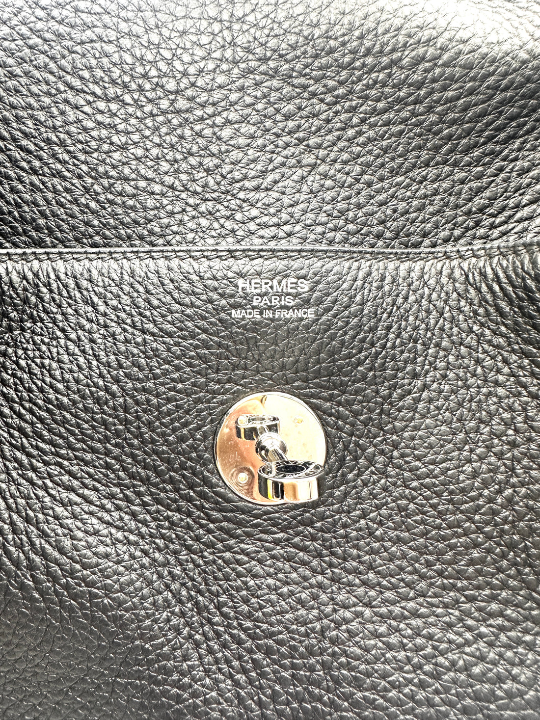 Hermes Lindy34 Black Leather Handle Bag HR155